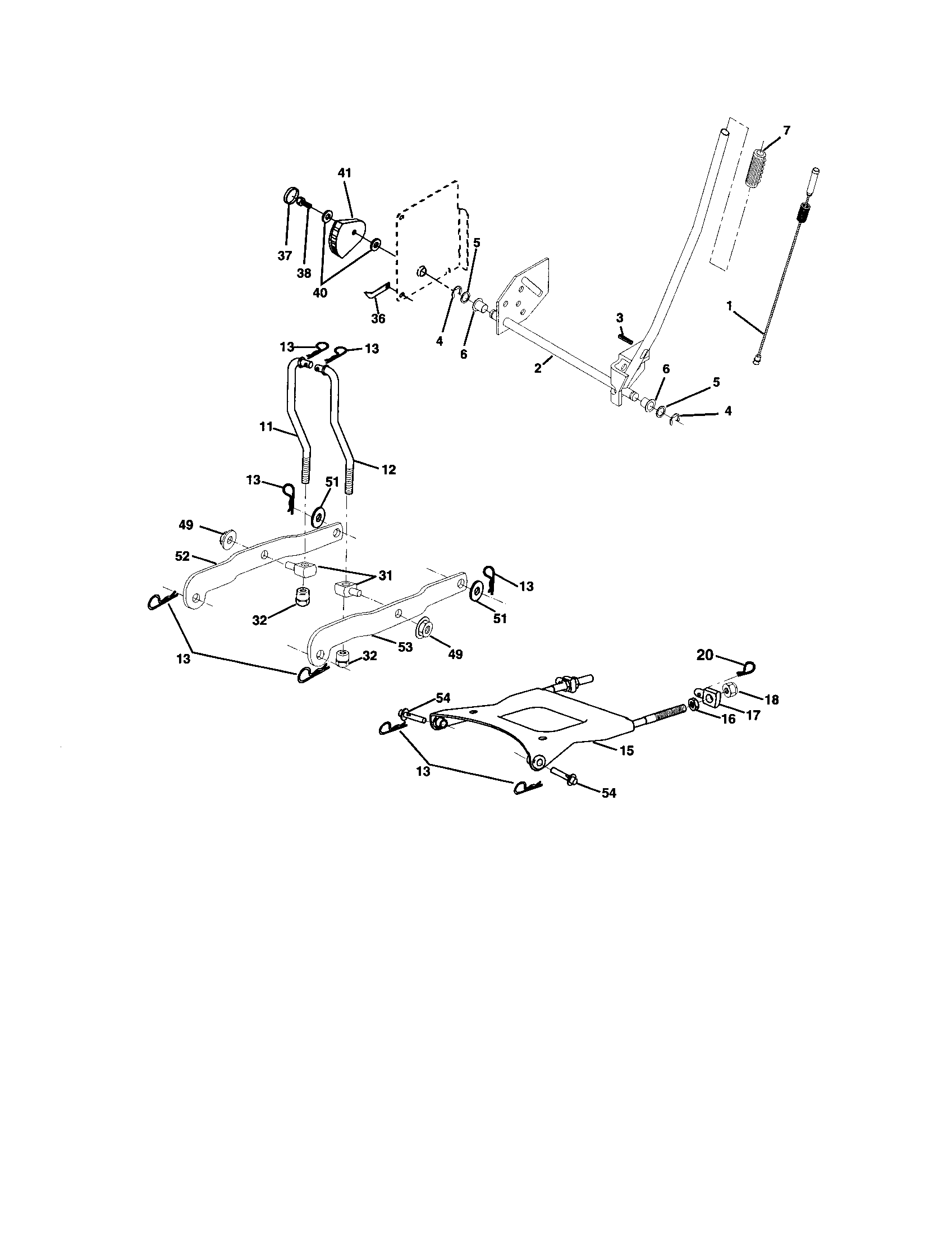 Craftsman 917272265 lift assembly diagram