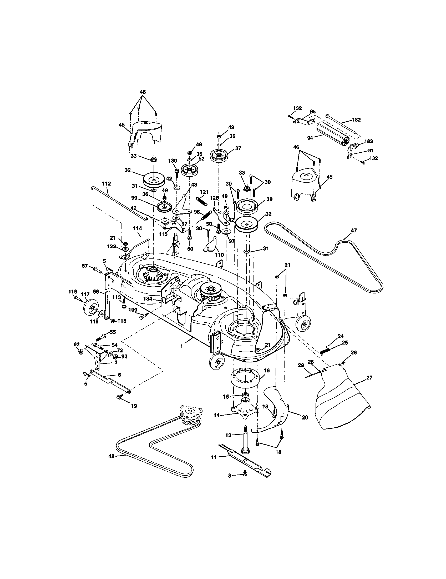 Craftsman 917272265 mower deck diagram