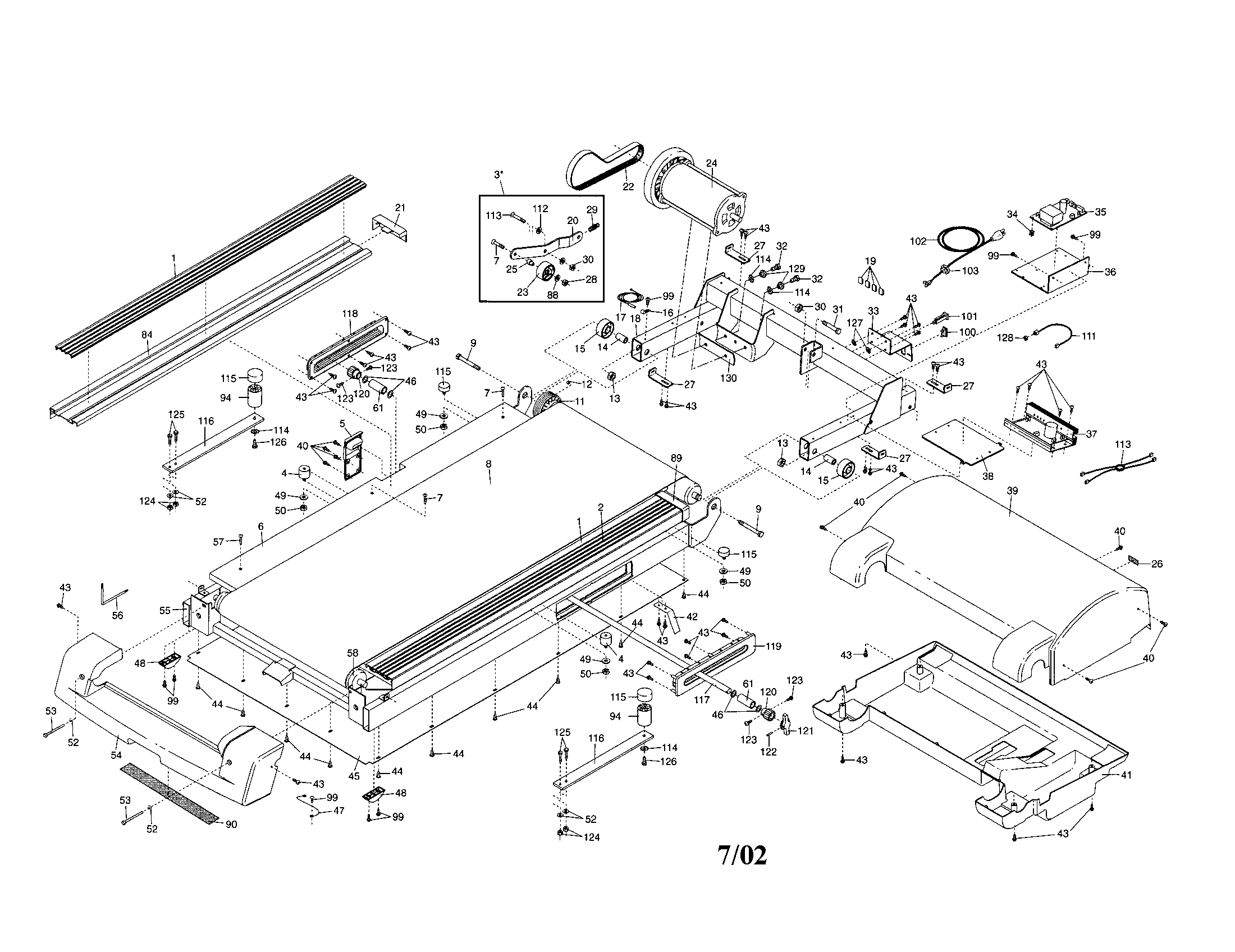 Image IMTL14902 motor/motor hood/walking belt diagram