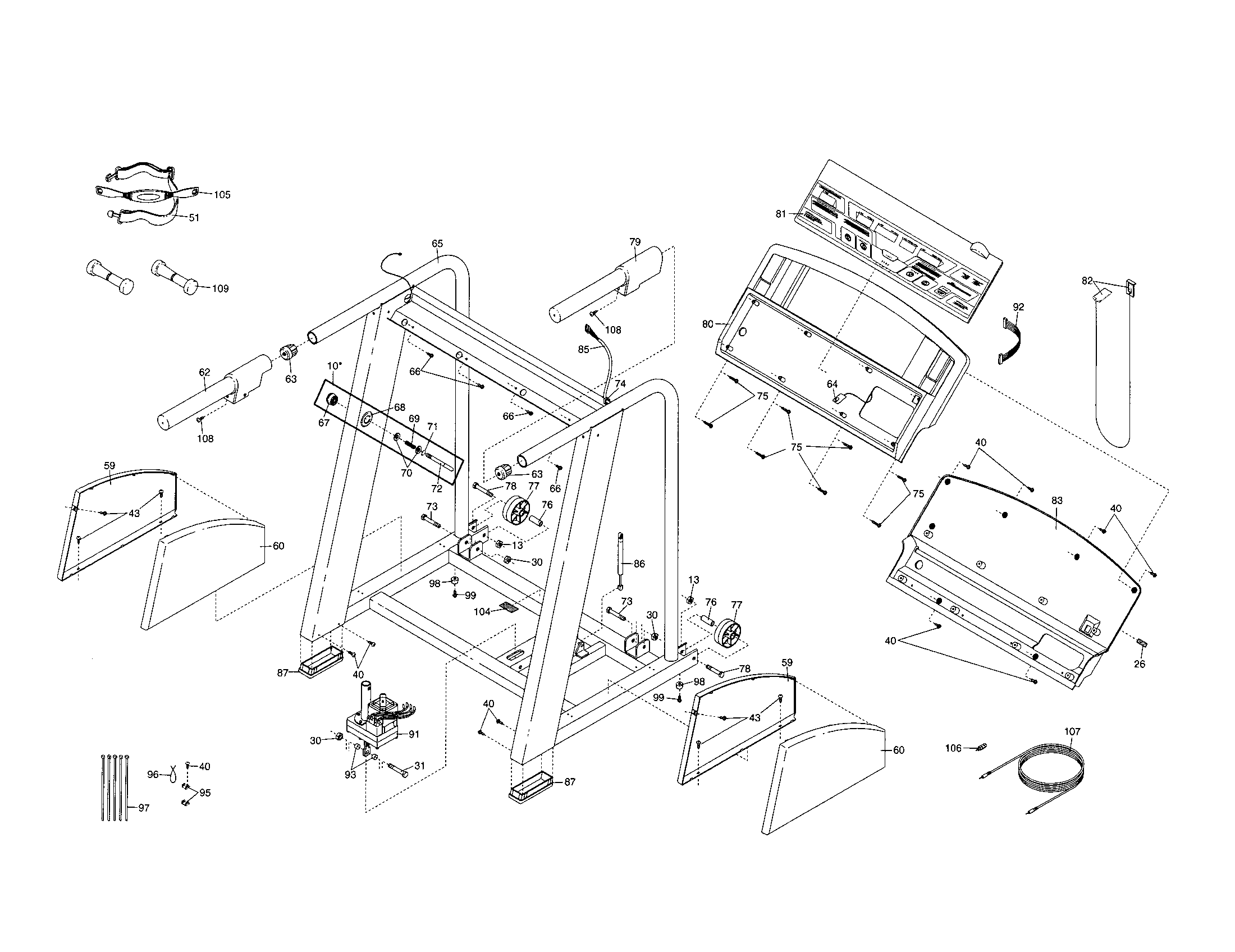 Image IMTL14902 handrail/console base diagram