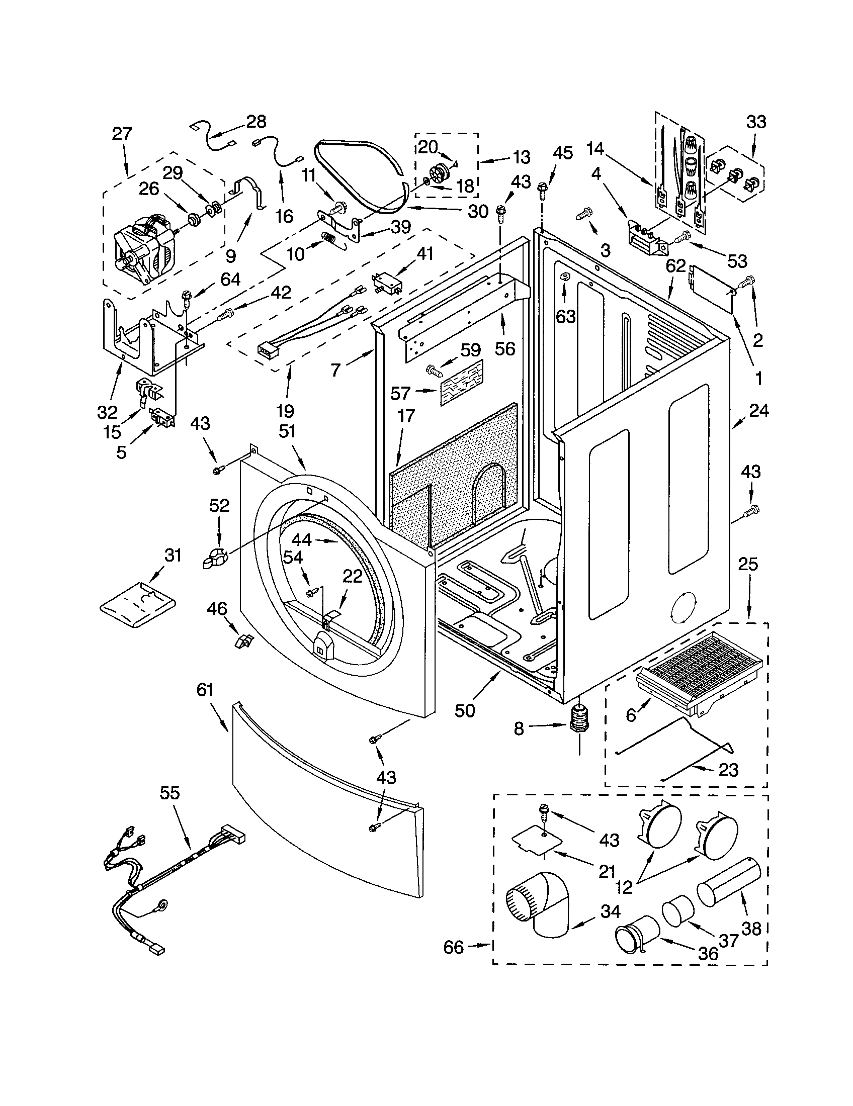 Kenmore 11082822101 cabinet diagram