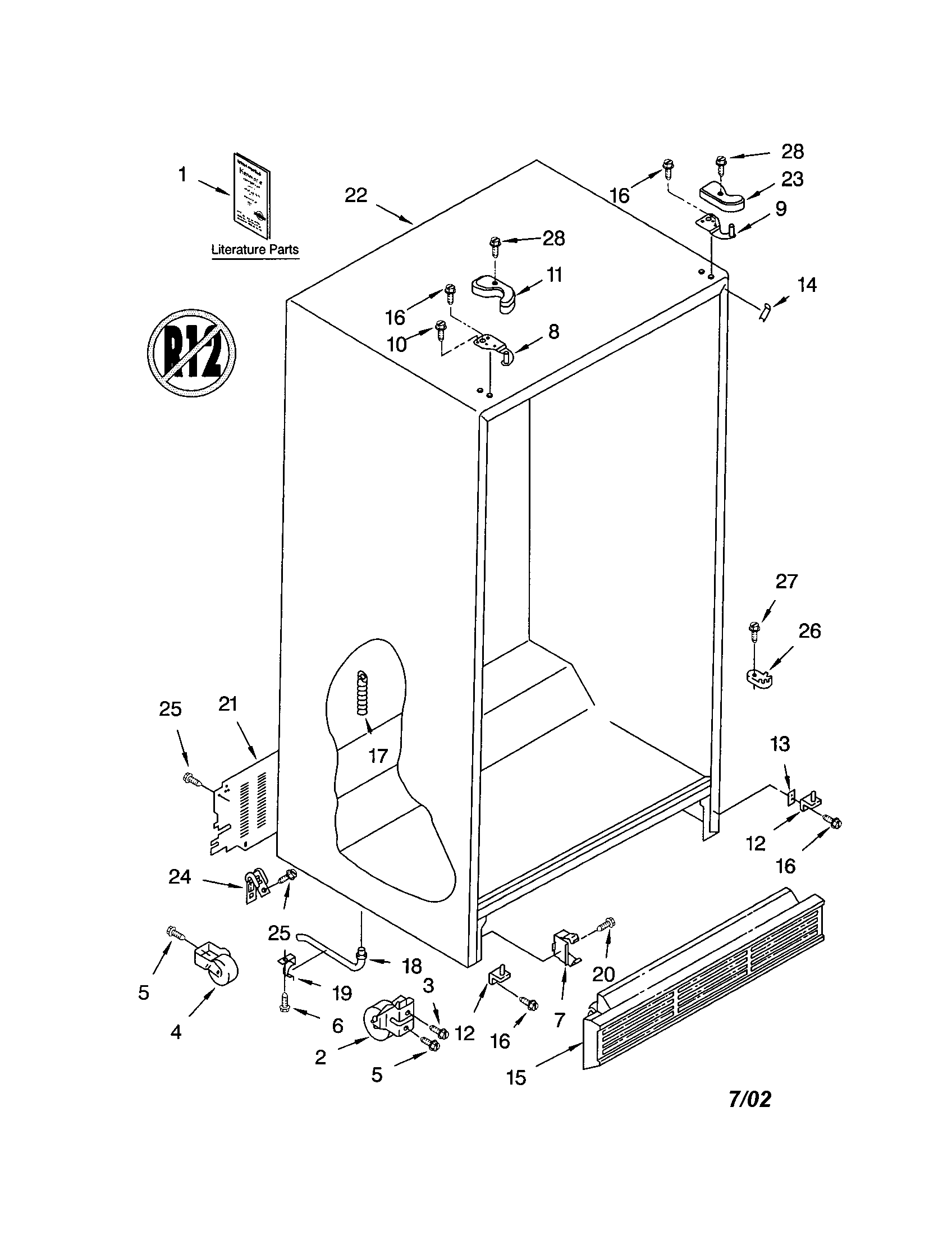 Kenmore 10652014102 cabinet diagram