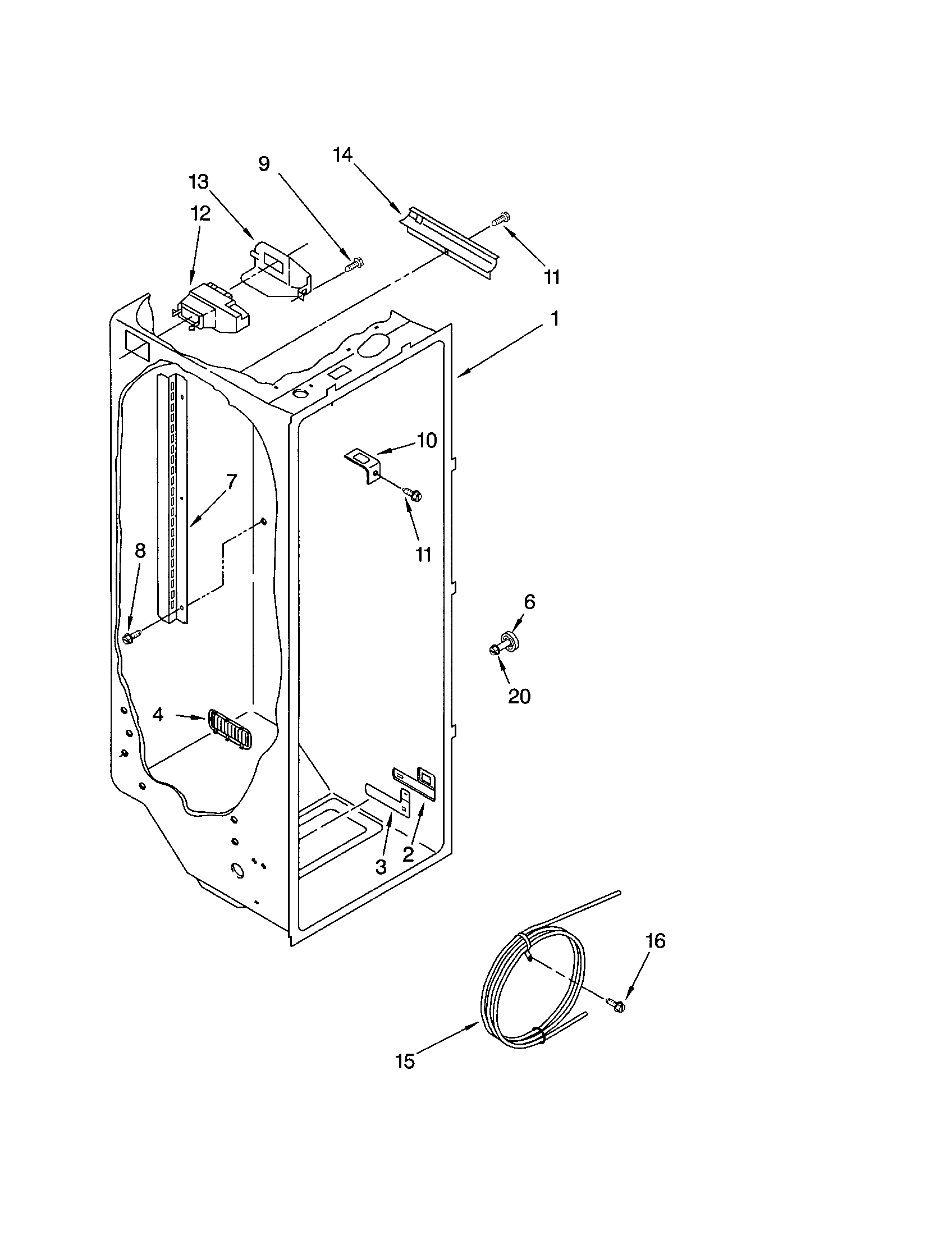Kenmore 10652014102 refrigerator liner diagram