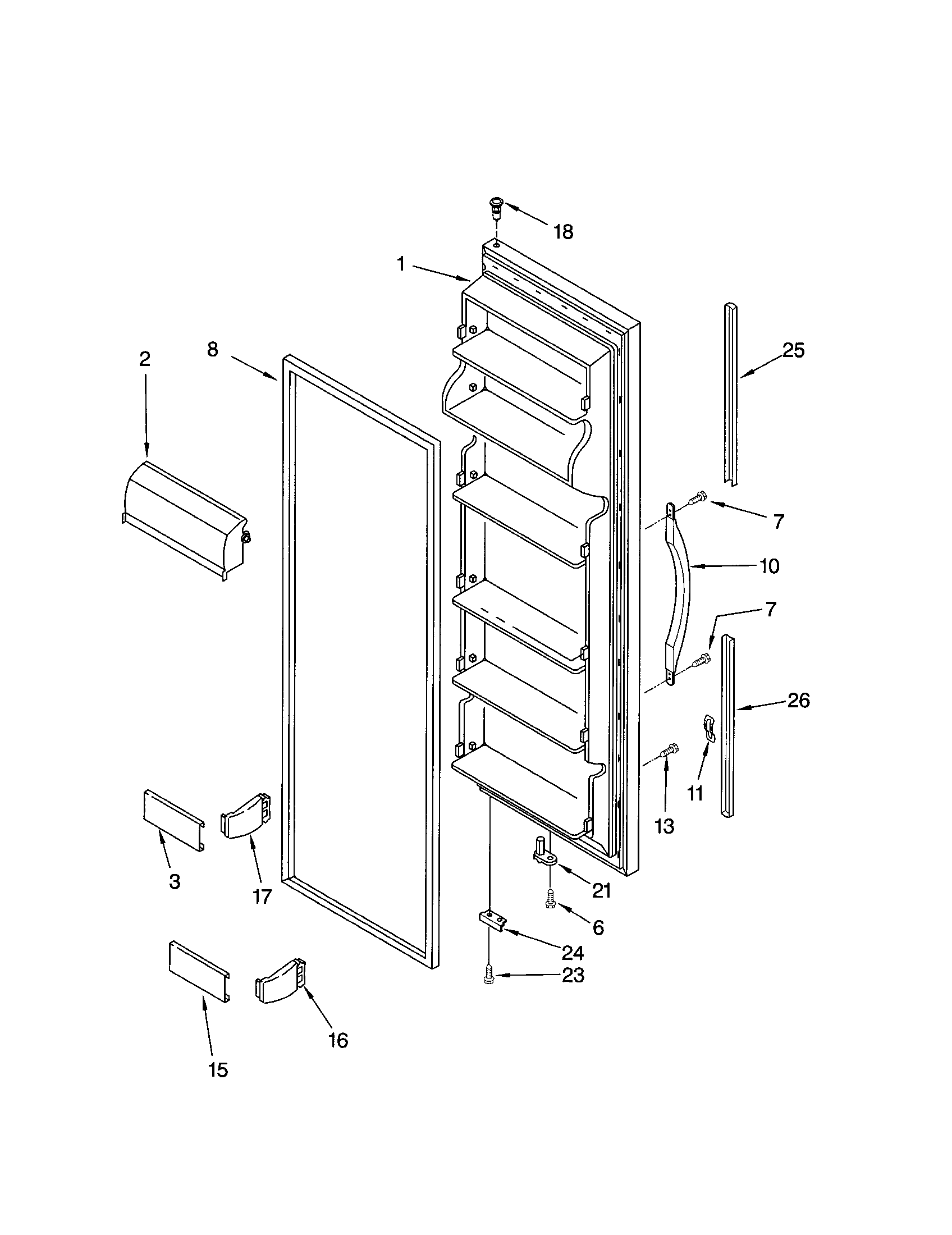 Kenmore 10652014102 refrigerator door diagram