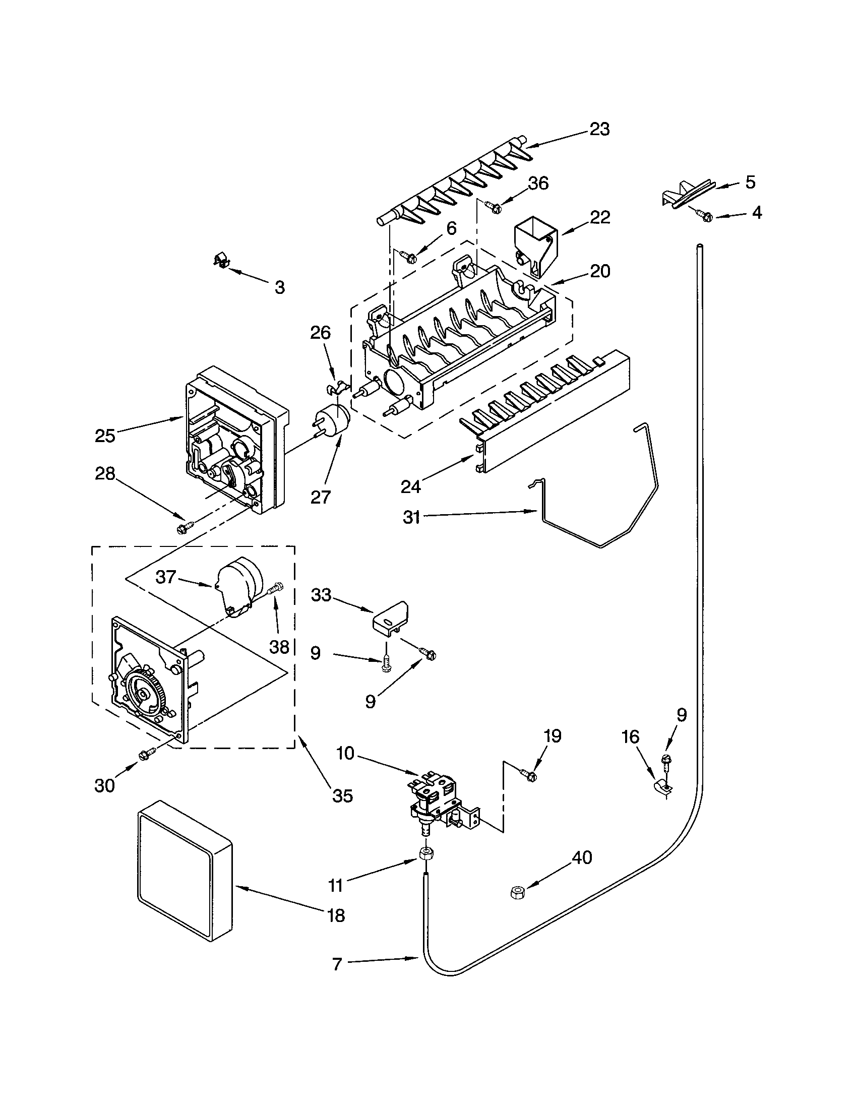Kenmore 10652014102 icemaker diagram