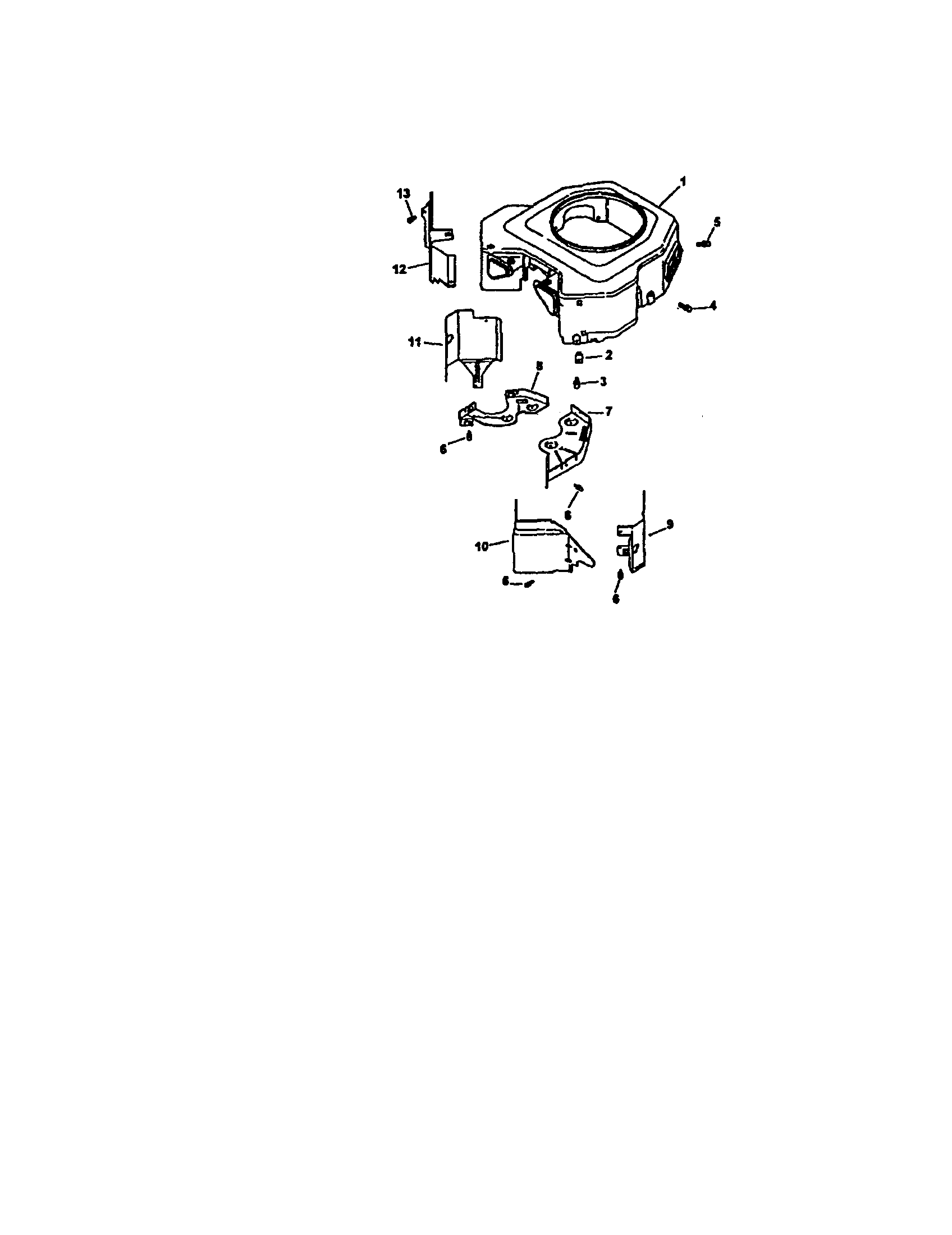 Craftsman 917273220 blower housing and baffels diagram