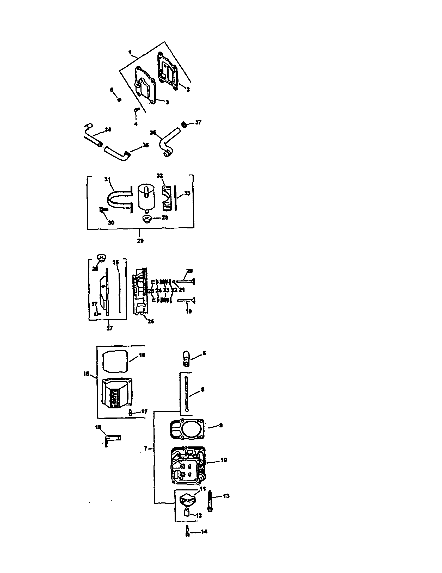 Craftsman 917273220 cylinder head valve and breather diagram