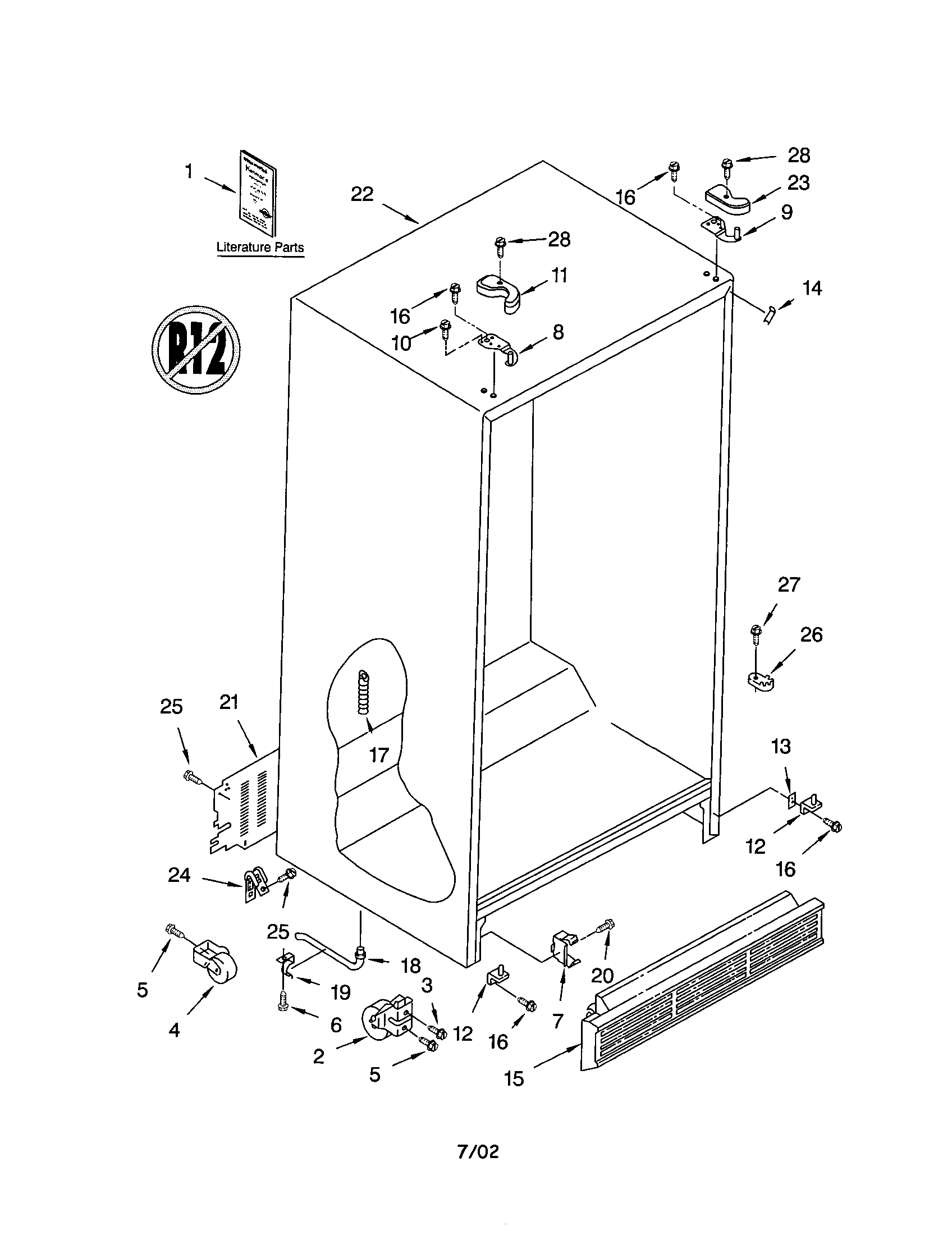 Kenmore 10652014104 cabinet diagram