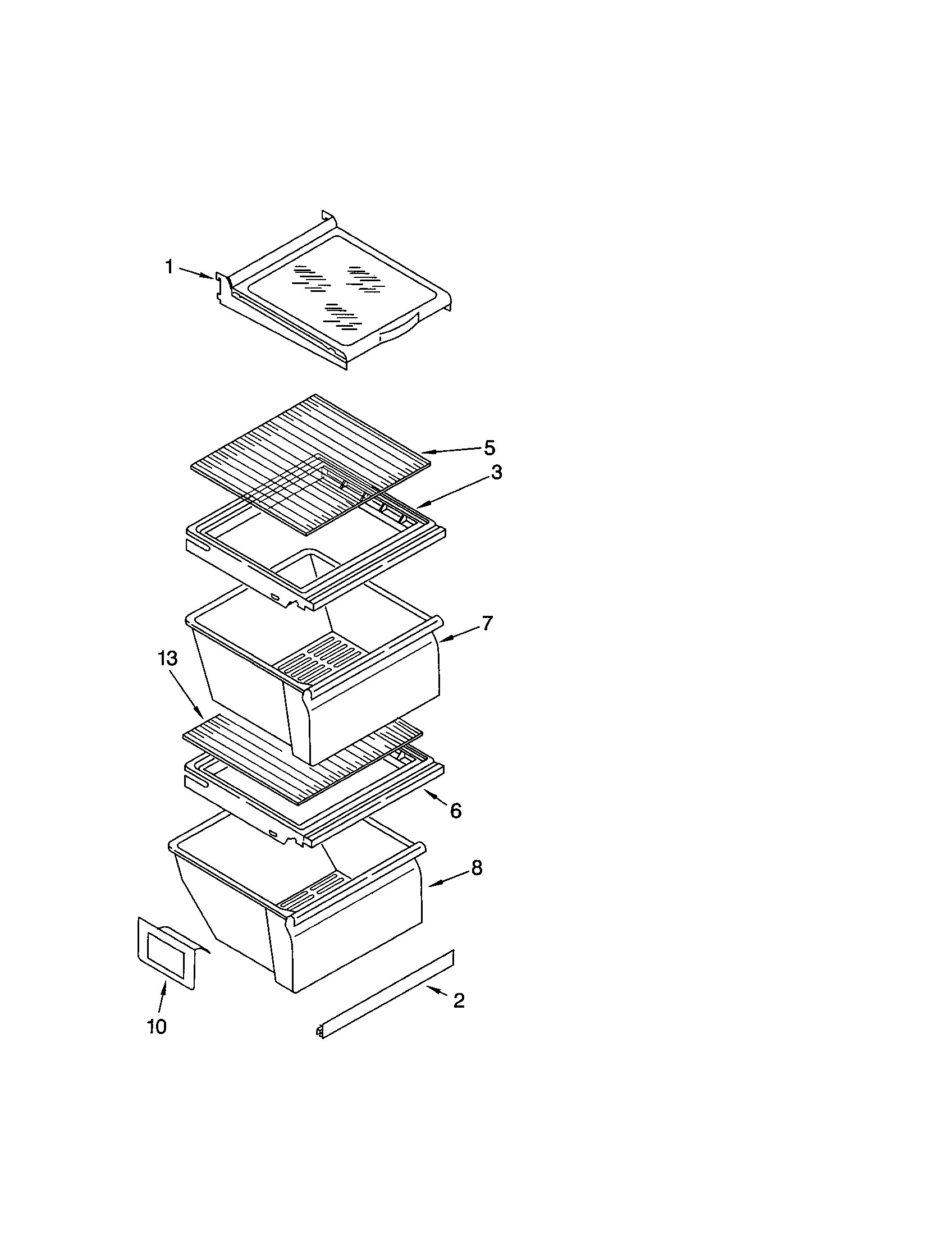 Kenmore 10652014104 refrigerator shelf diagram