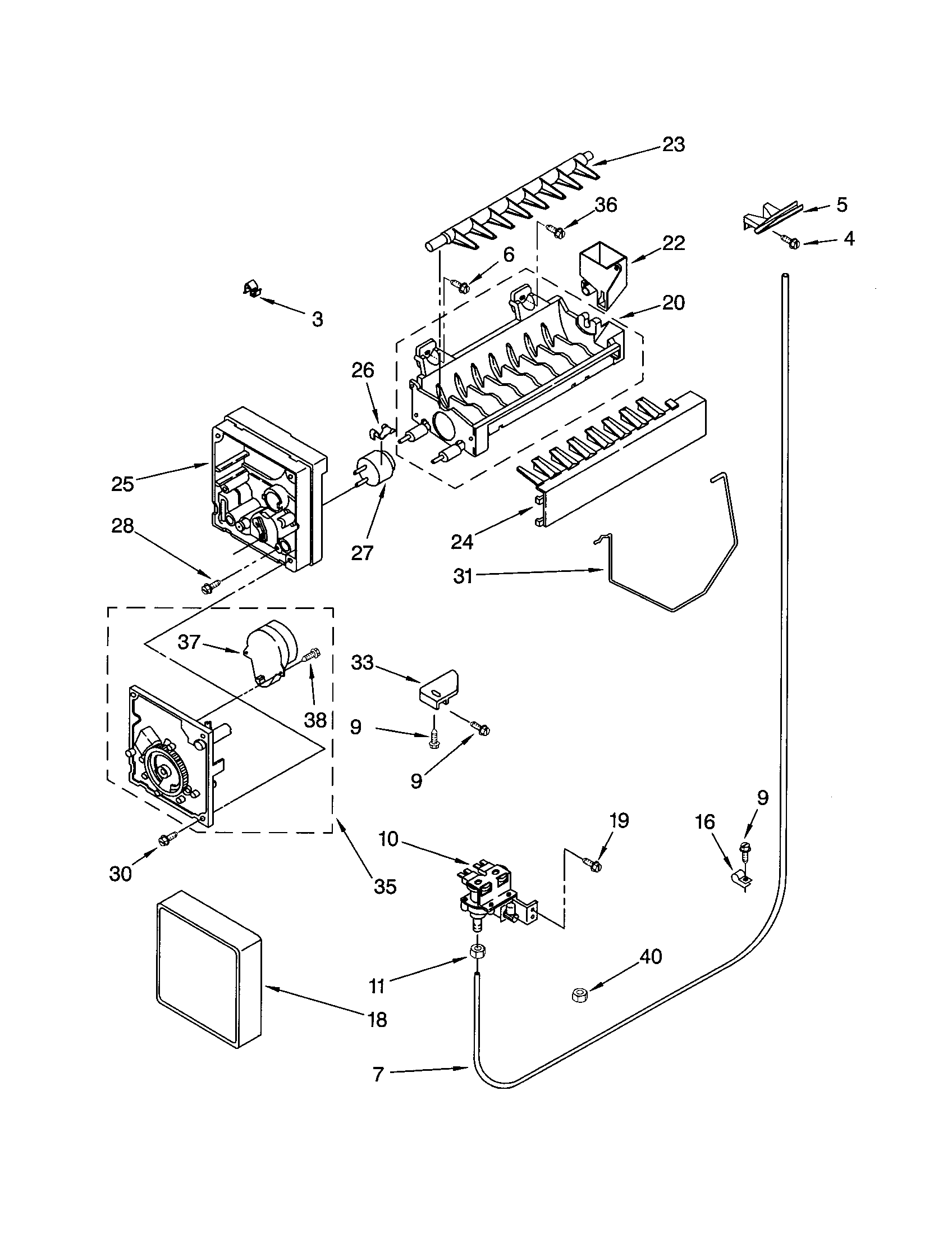 Kenmore 10652014104 icemaker diagram