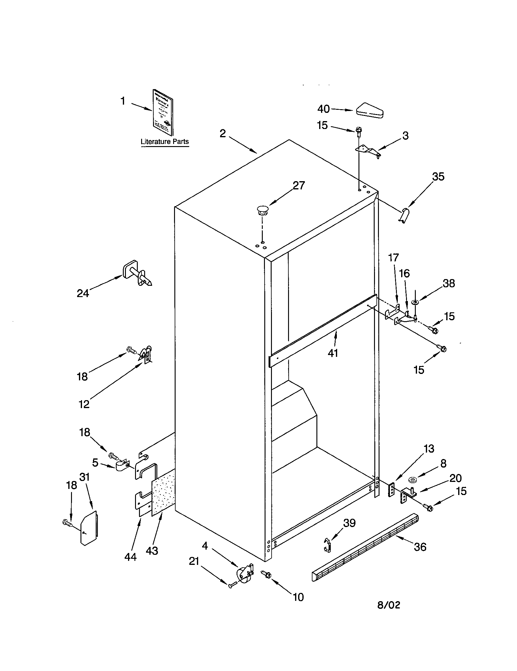 Kenmore 10672272101 cabinet diagram
