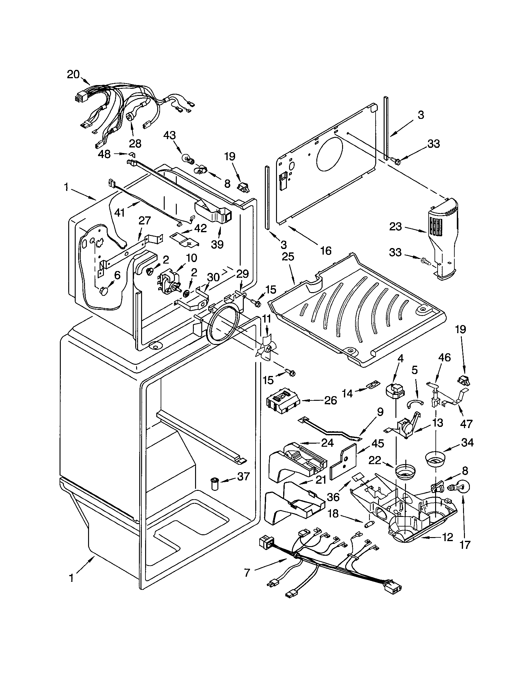 Kenmore 10672272101 liner diagram