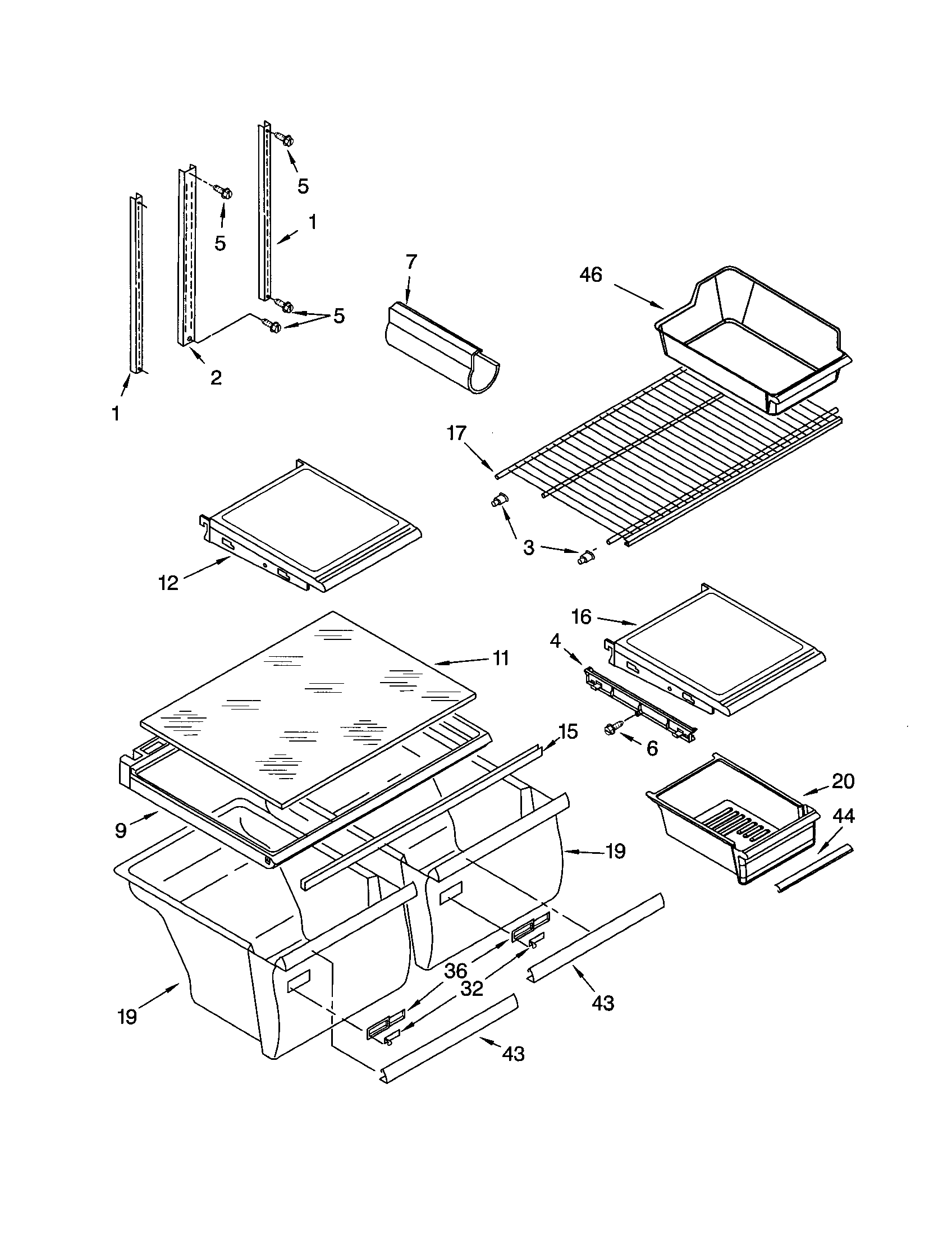 Kenmore 10672272101 shelf diagram