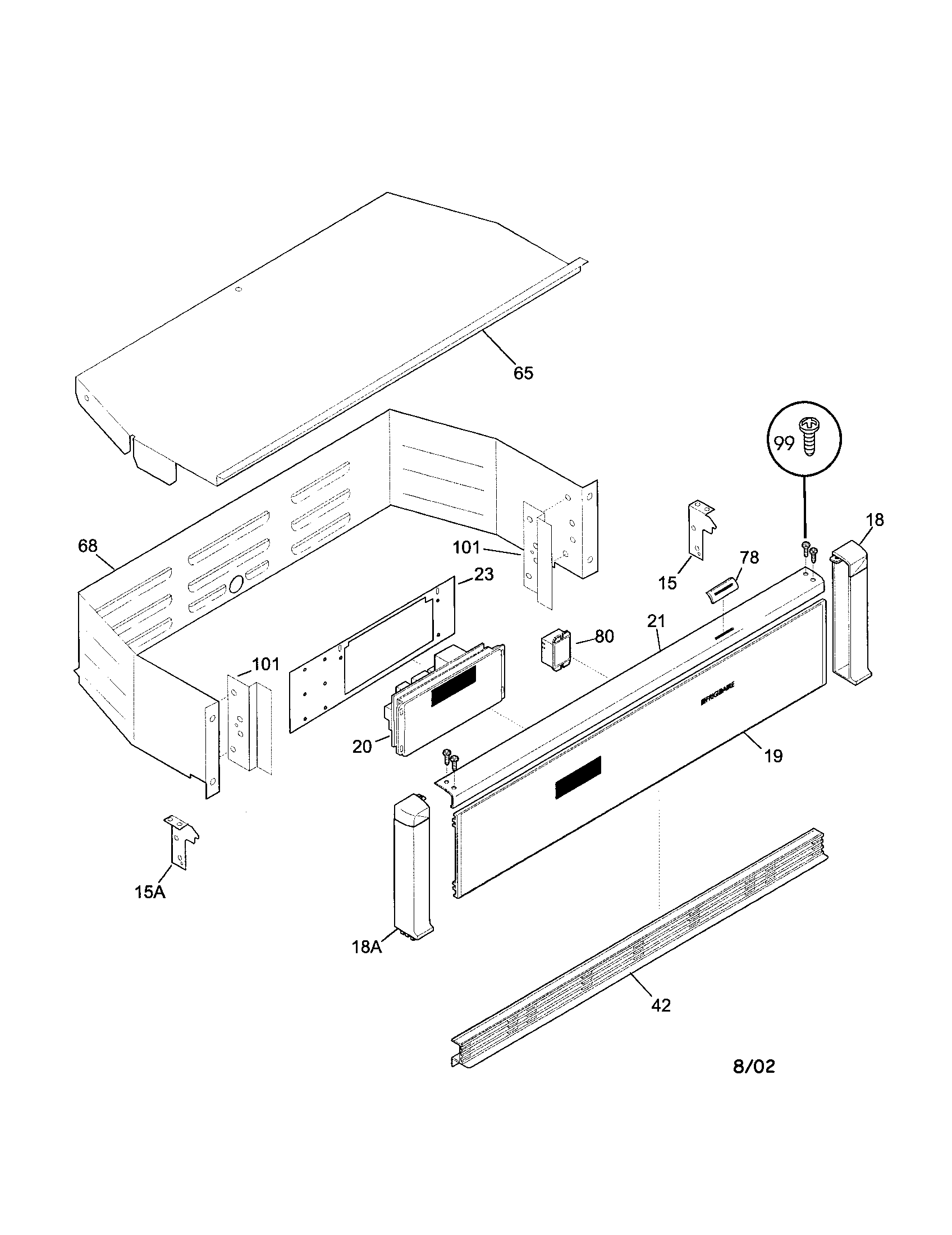 Frigidaire FEB556CESH control panel diagram