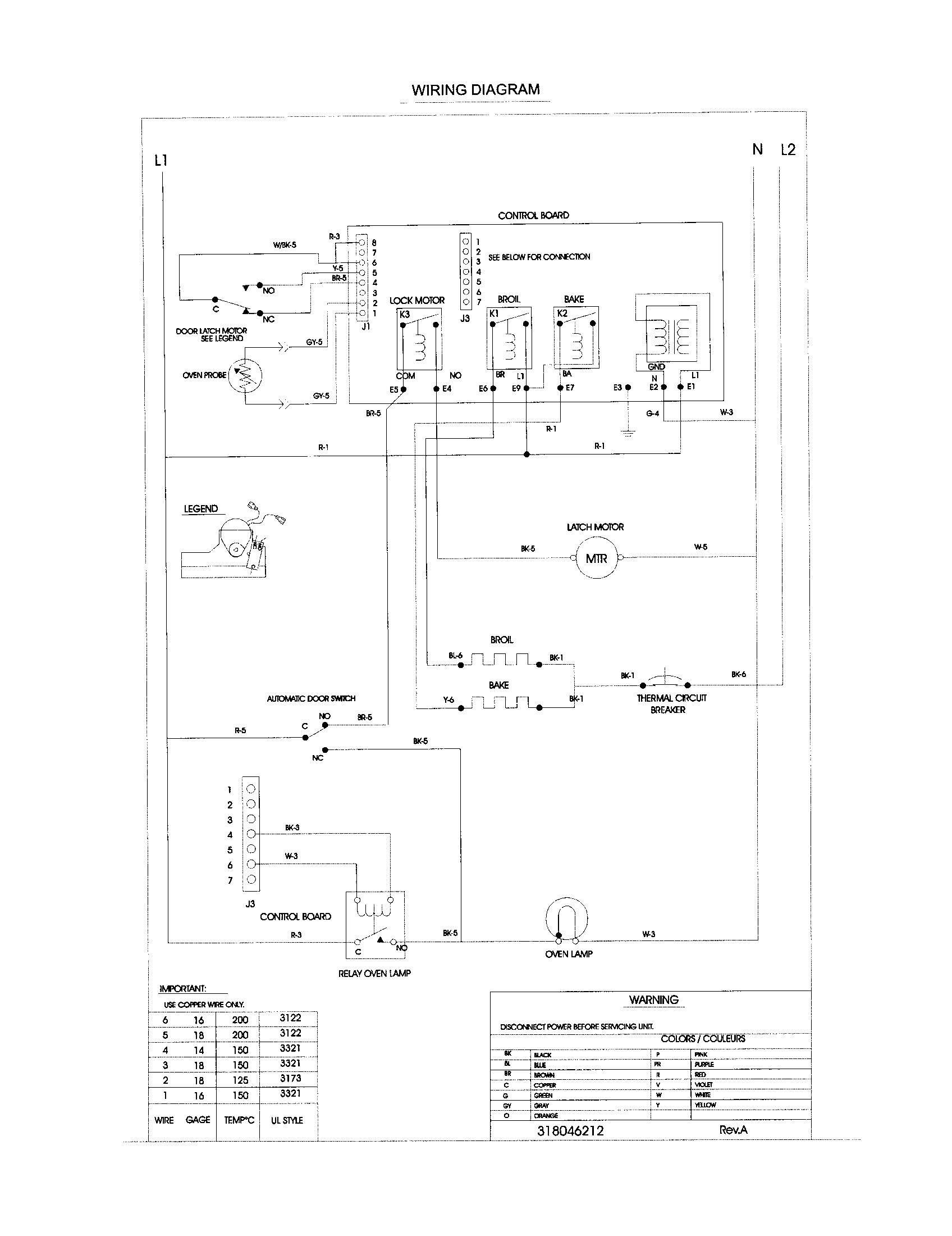 Frigidaire FEB556CESH wiring diagram diagram