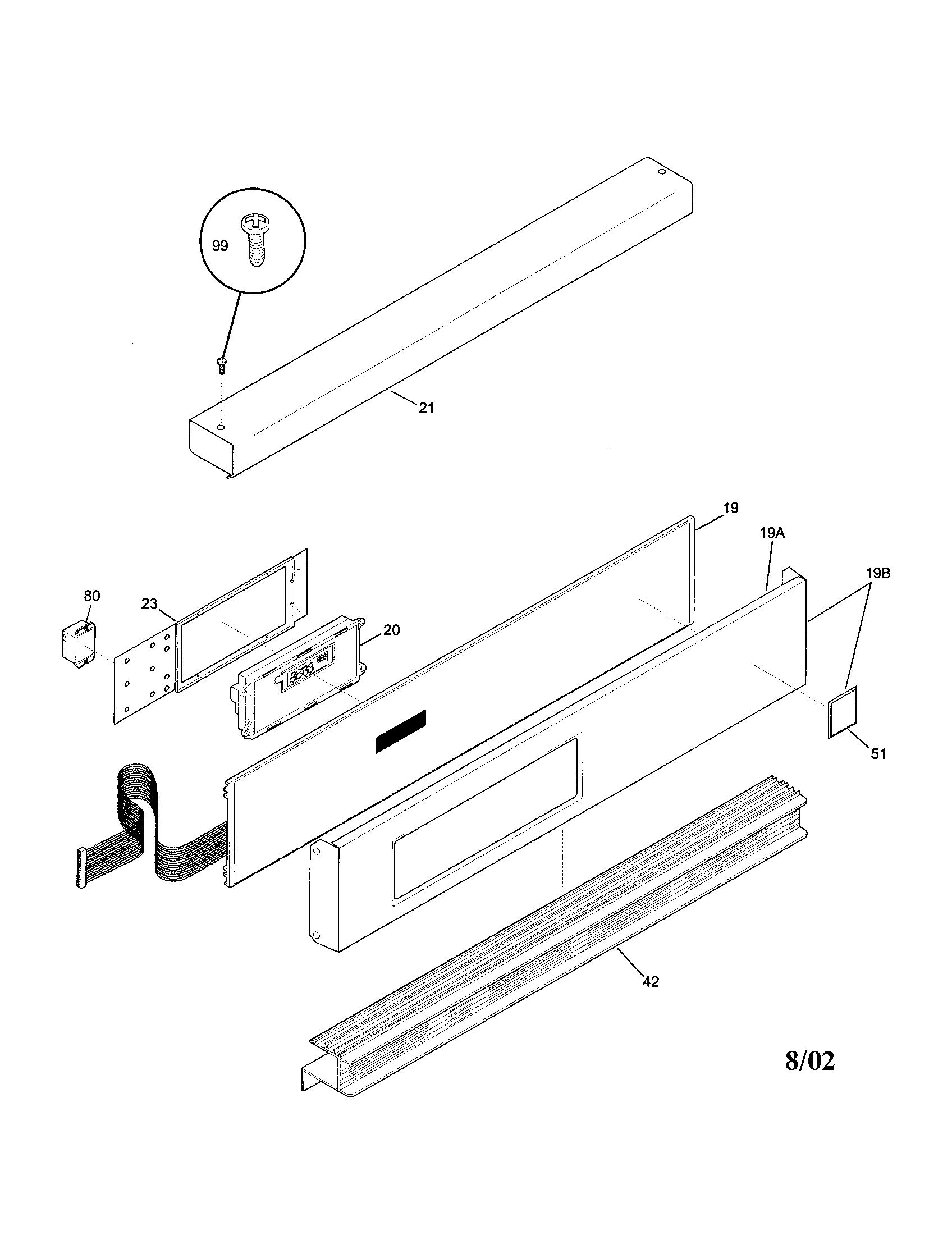 Frigidaire FEB386WECH control panel diagram