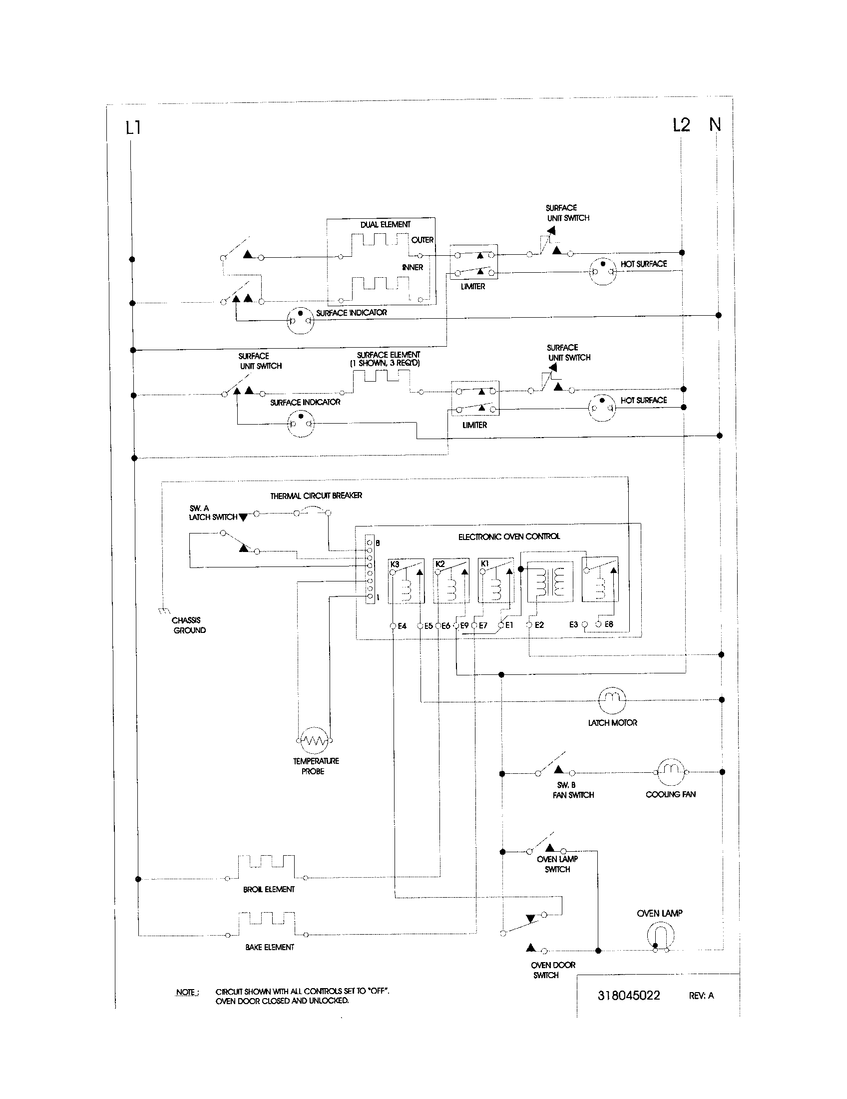 Frigidaire FED367CEBD wiring diagram (1) diagram