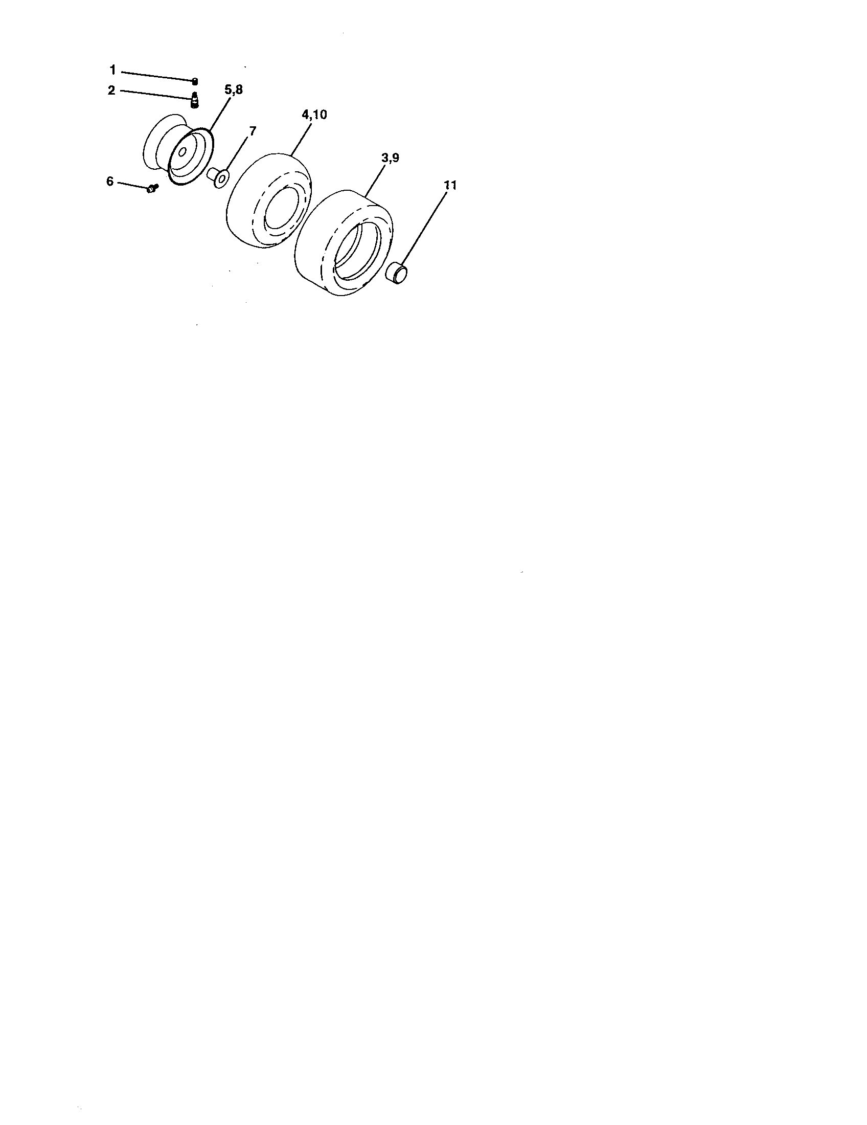 Craftsman 917256711 wheels and tires diagram