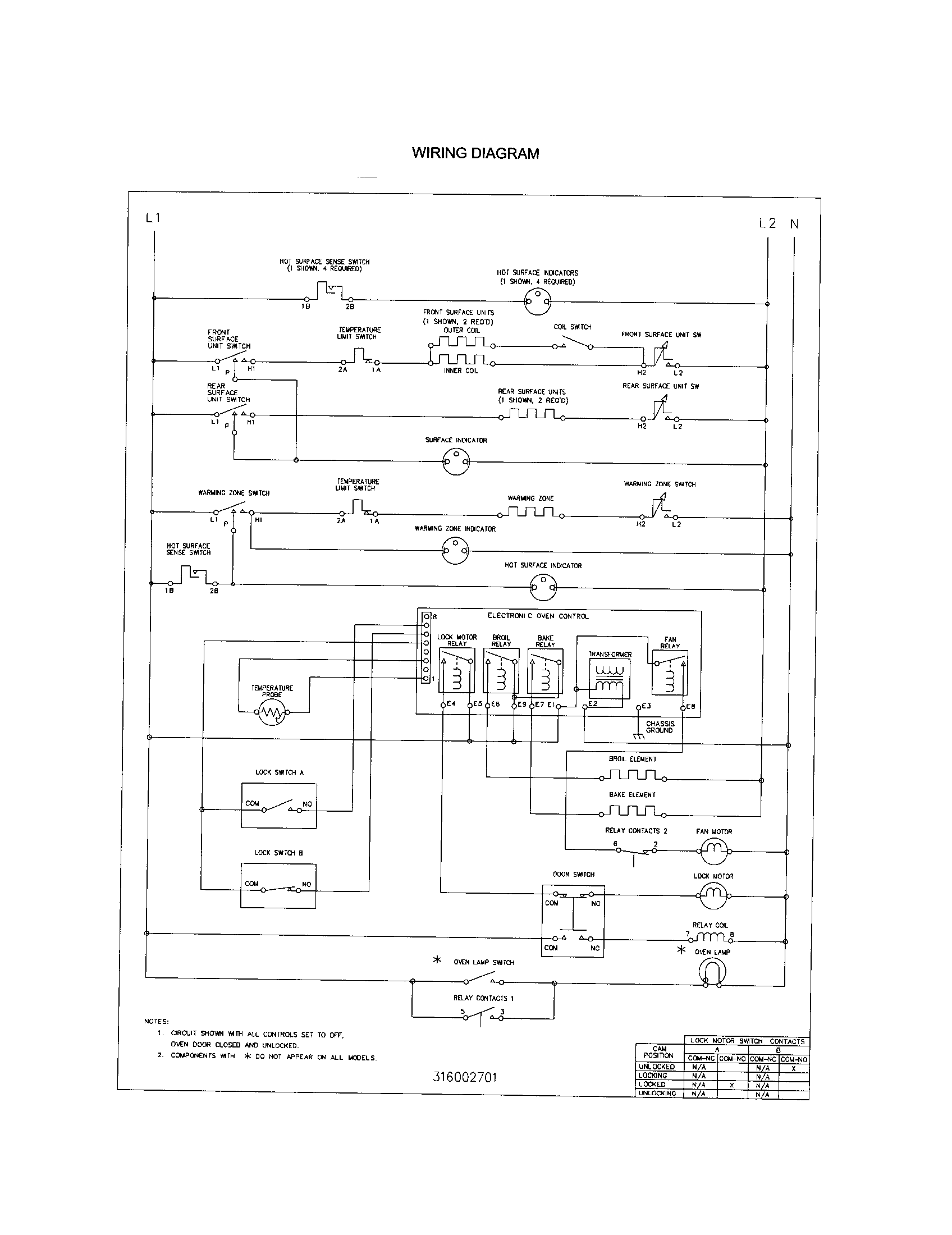 Frigidaire FEF388CJSA wiring diagram diagram