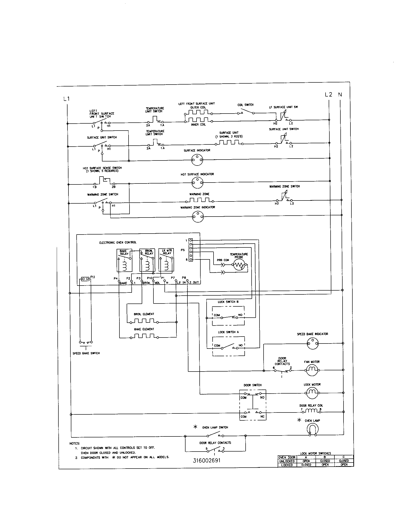 Frigidaire FEF369CGTD wiring diagram diagram