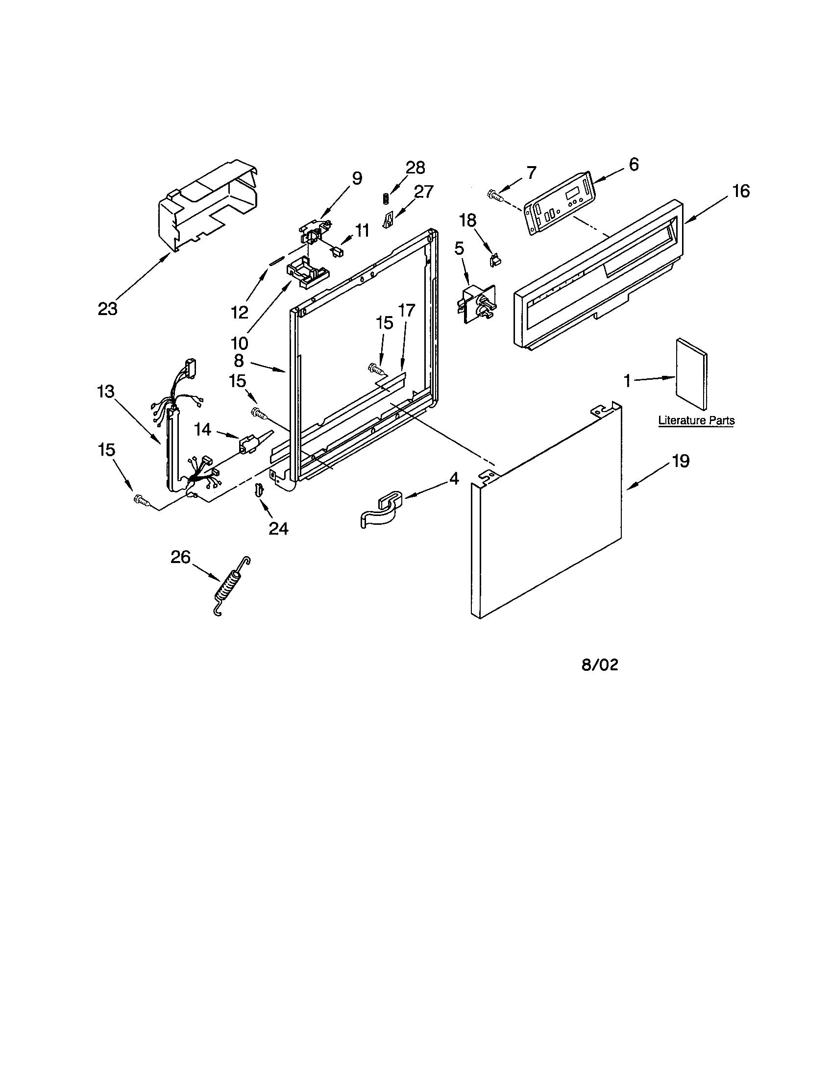 Kenmore 66516717000 frame and console diagram