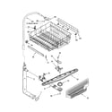 Kenmore 66516719000 upper dishrack and water feed diagram