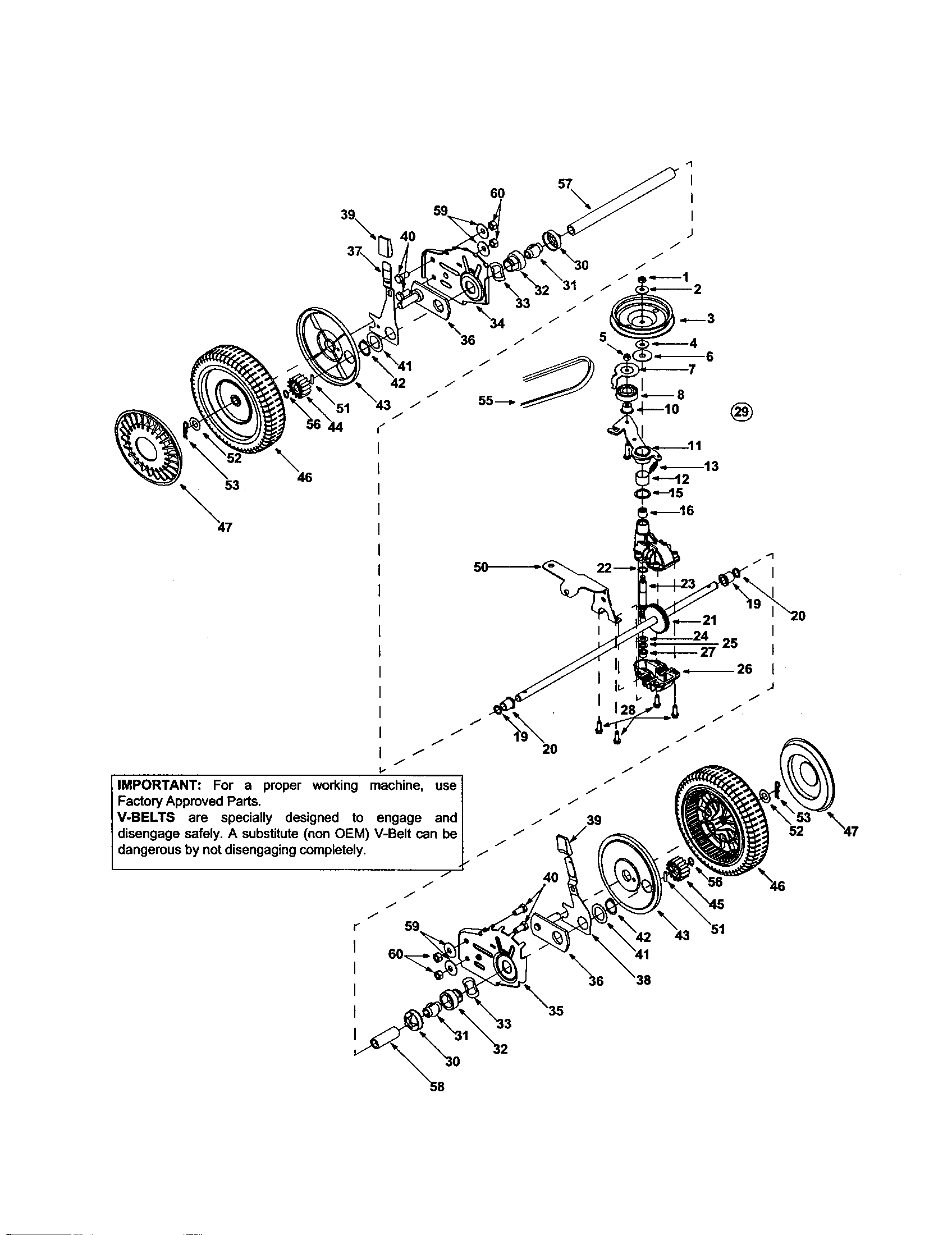 MTD 12A-449T401 wheels/tires/pulley diagram