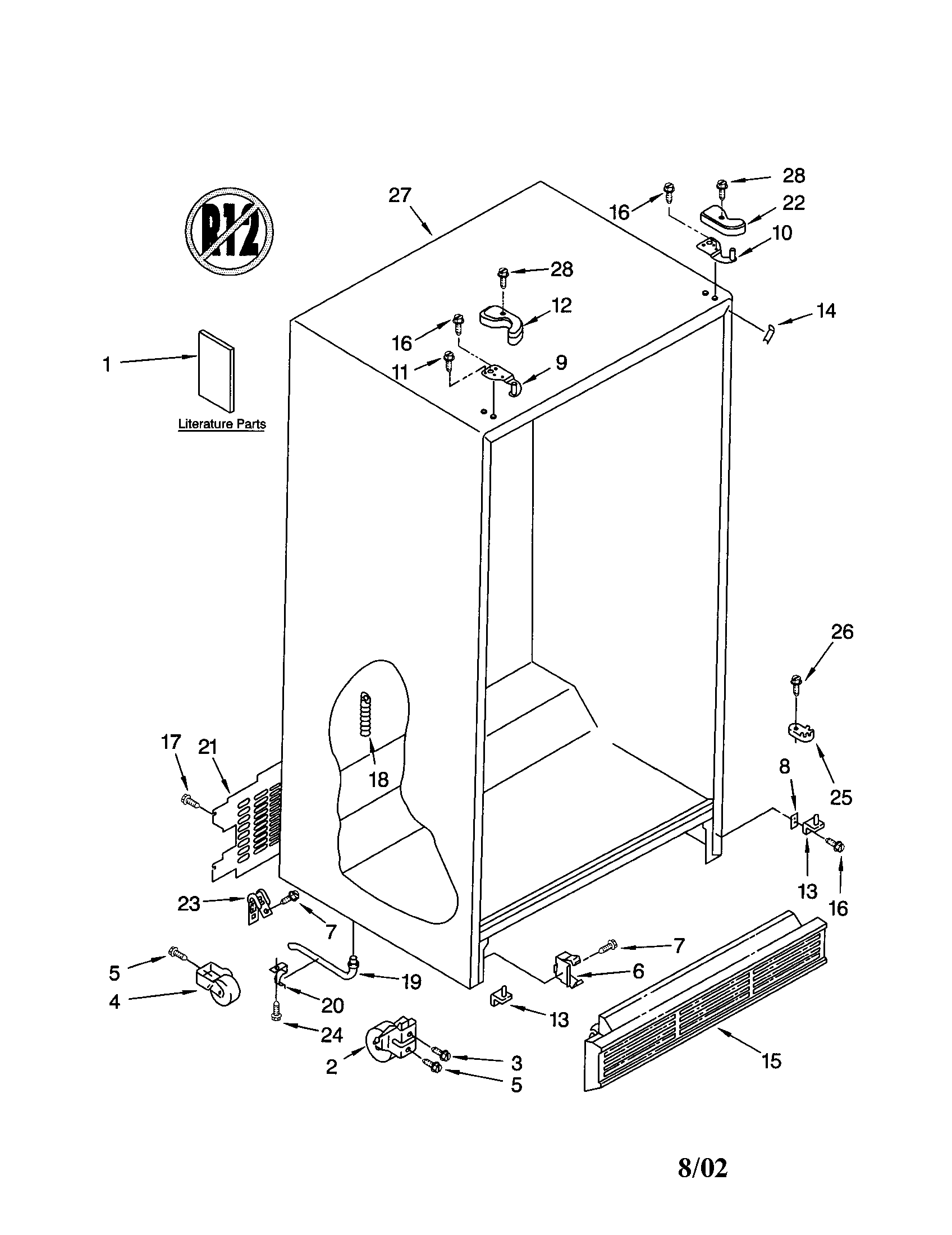 Kenmore 10652214104 cabinet diagram
