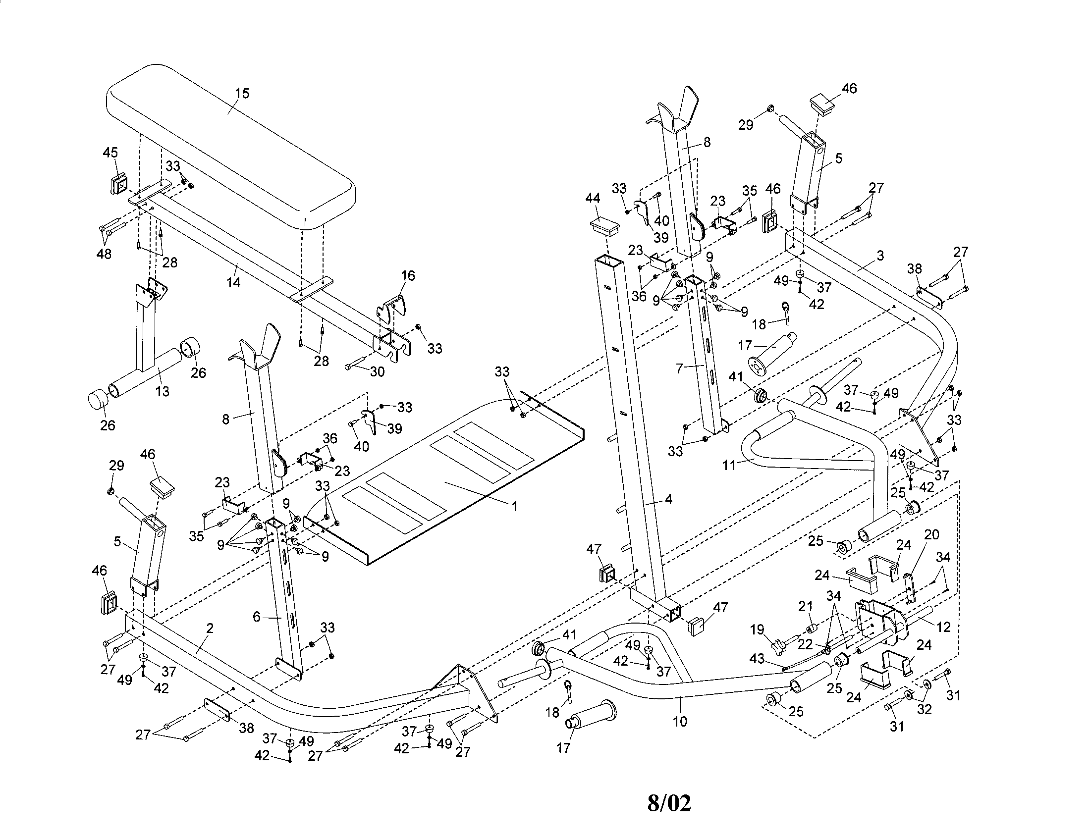 Weider WEBE28410 weight system diagram
