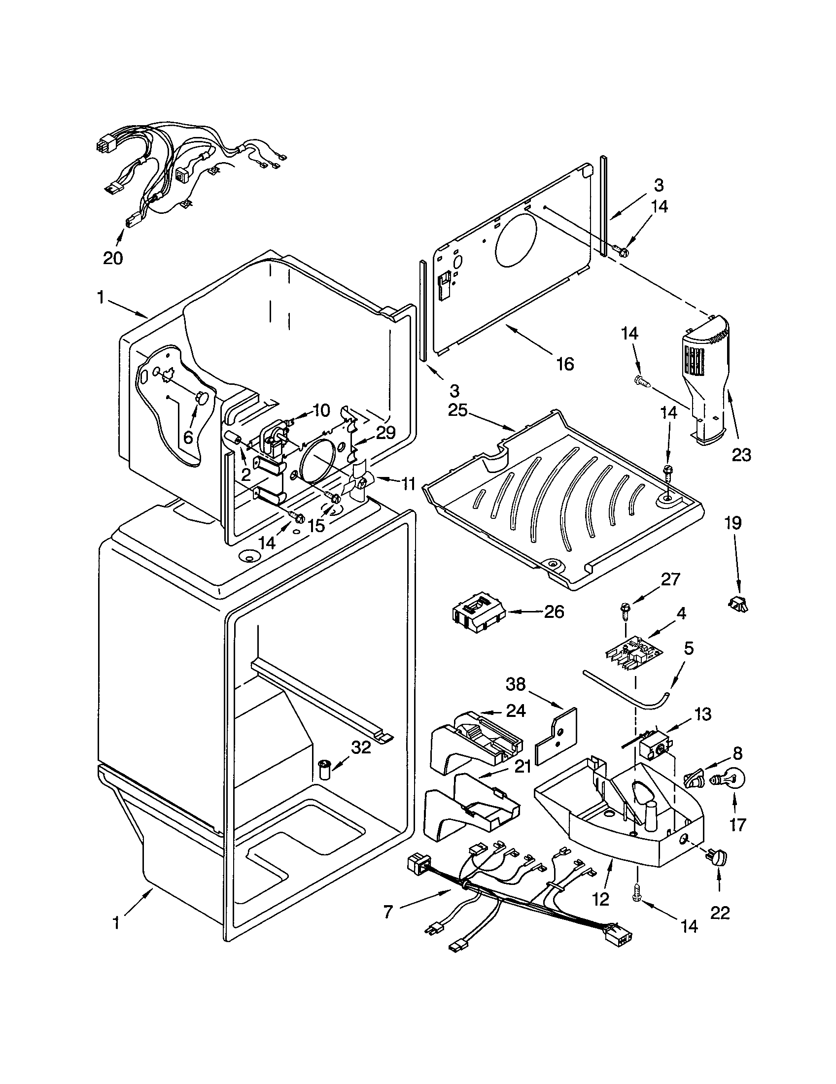 Kenmore 10660832100 liner diagram