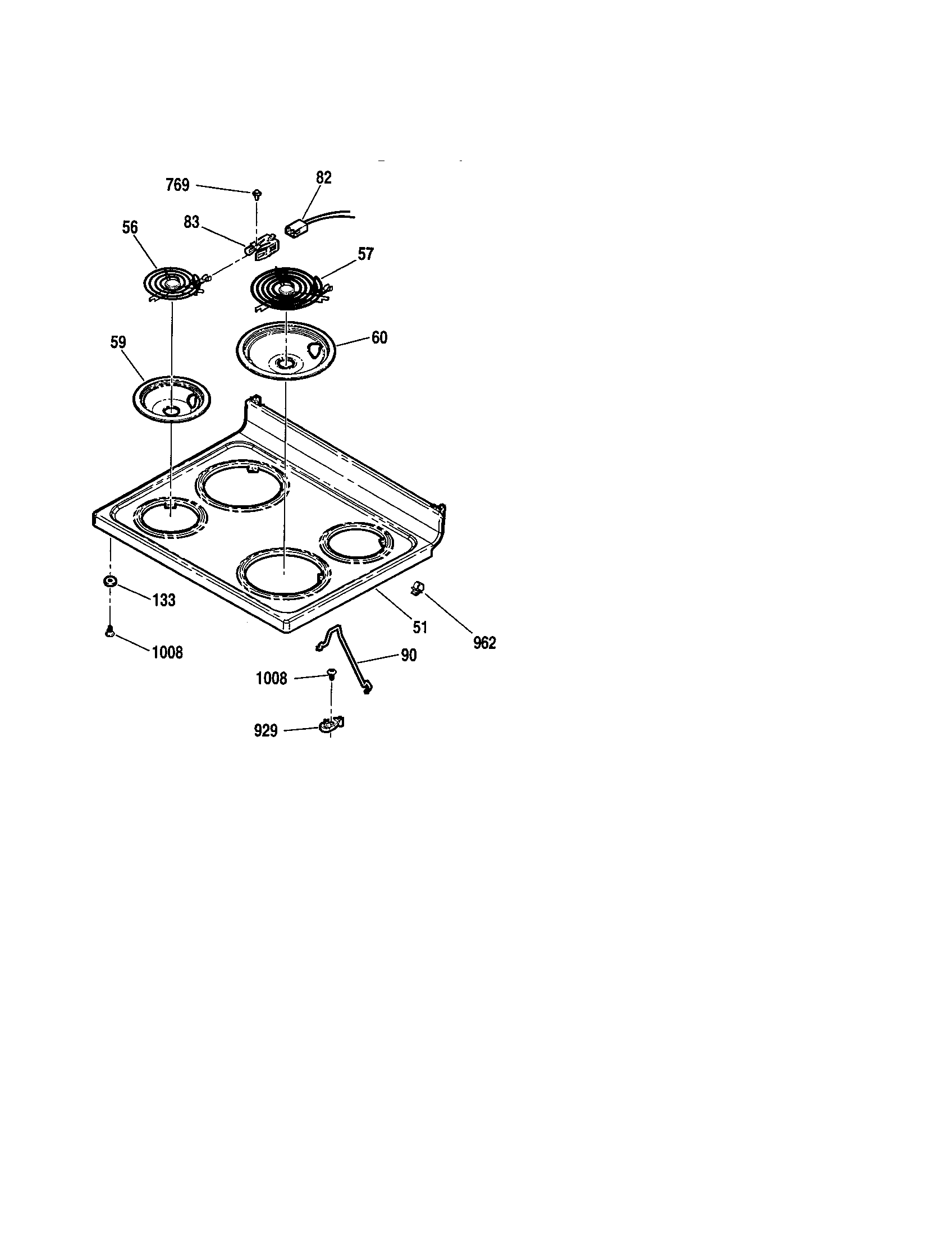 Kenmore 91193601002 cooktop diagram