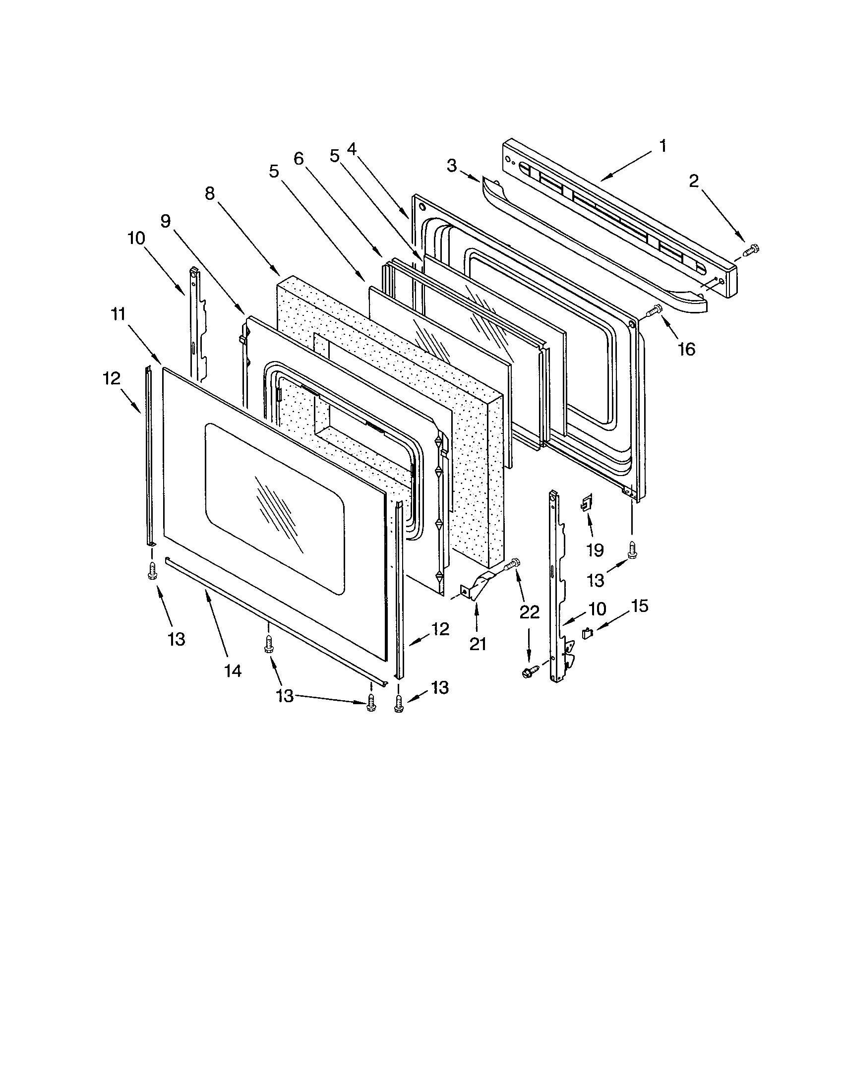 Kenmore 66575039200 door diagram