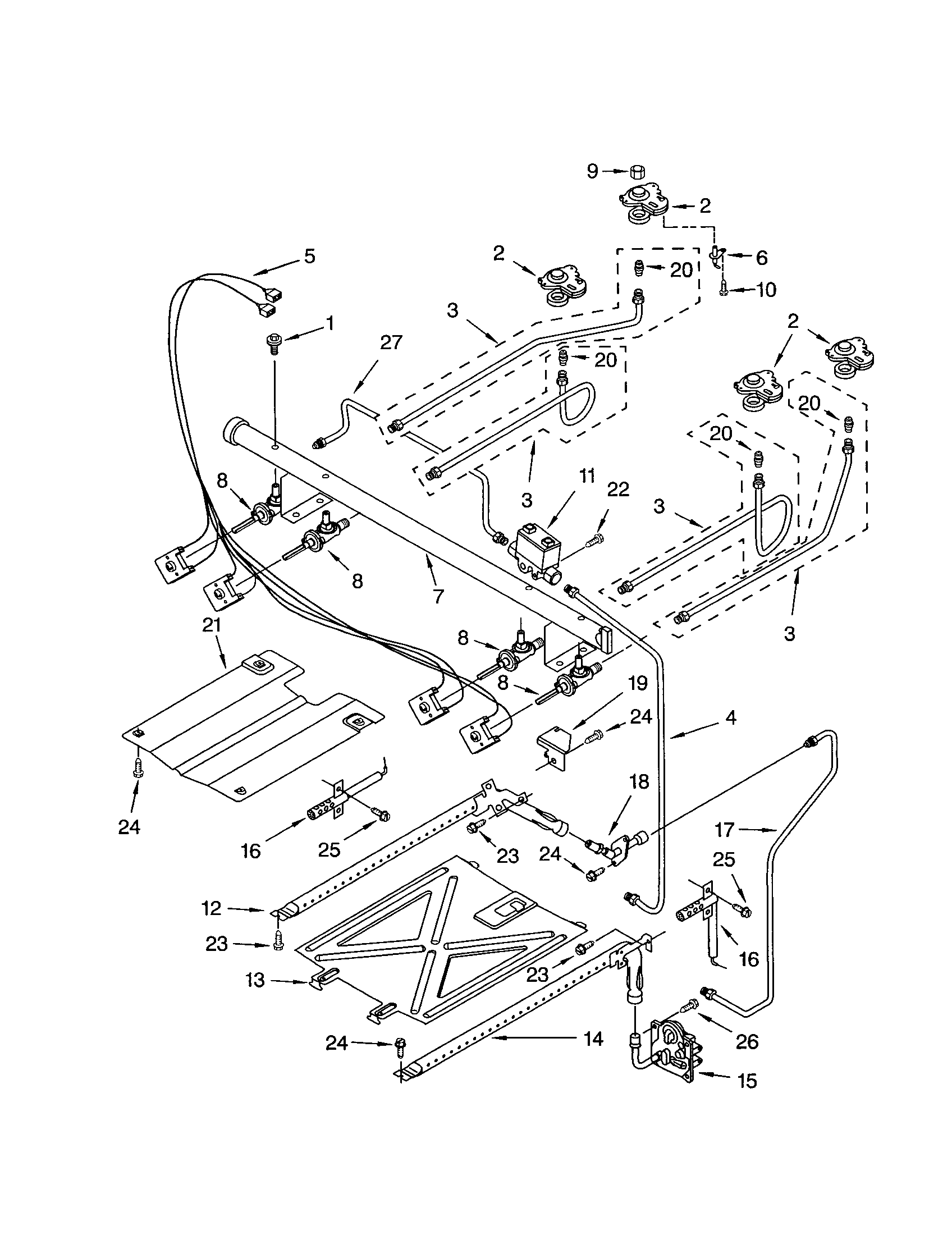 Kenmore 66575039200 manifold diagram