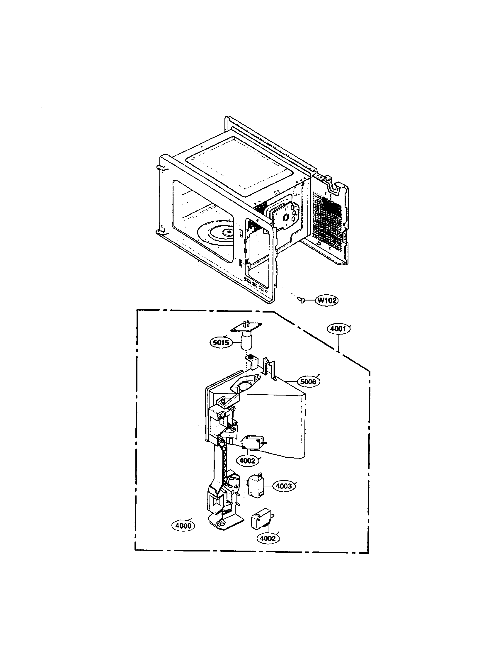 Kenmore 72162463200 latch board diagram