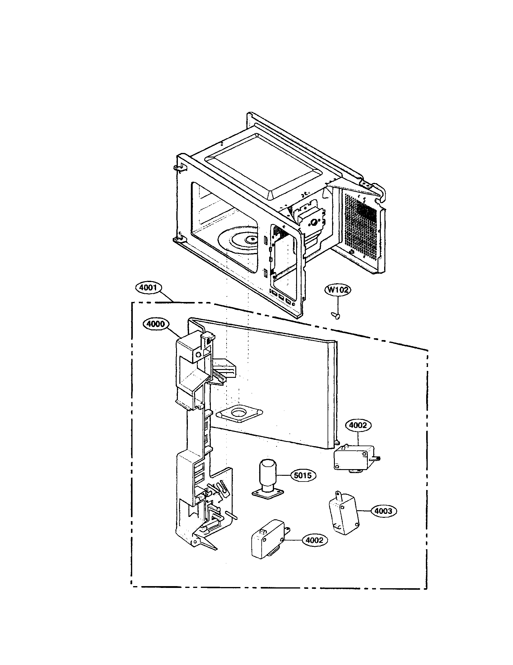 Kenmore 72162342202 latch board diagram