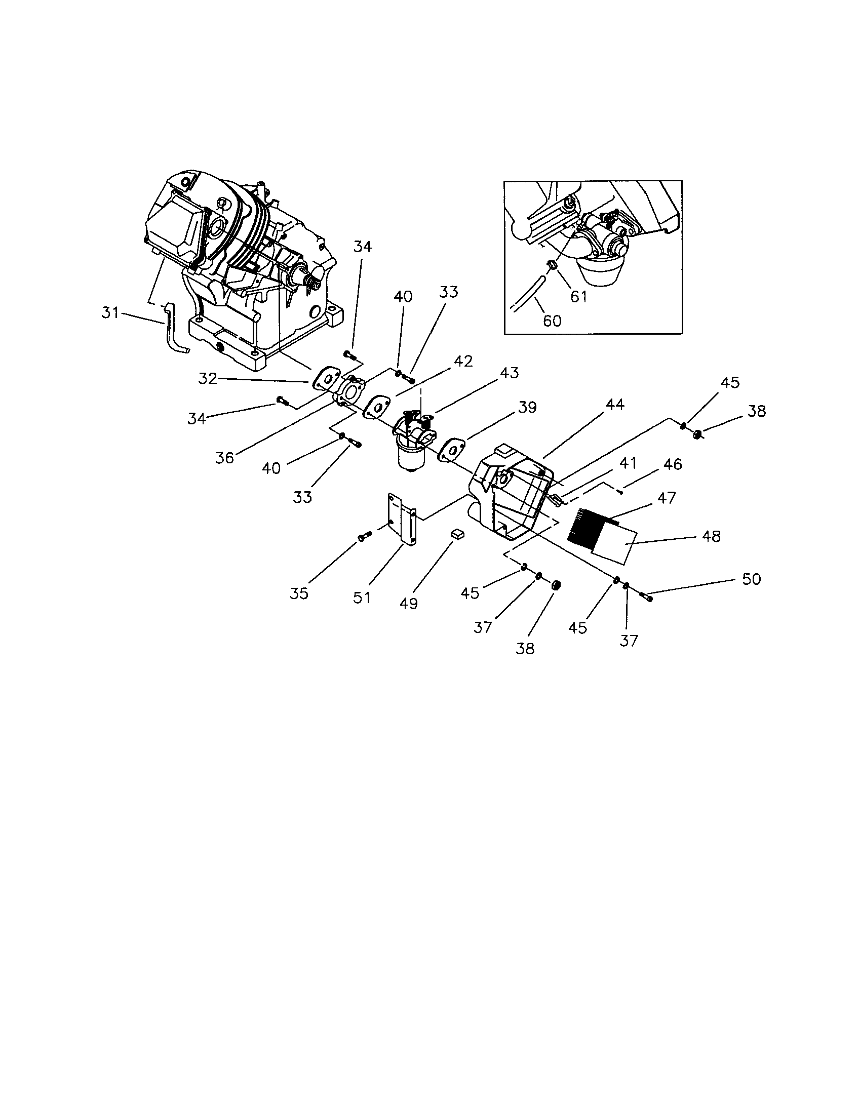 Craftsman 580327182 ehf00935 carburetor/air cleaner/oil switch diagram