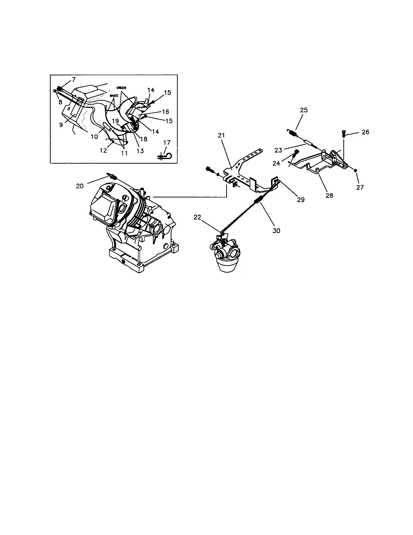 Craftsman 580327130 ehc00955 low oil shutdown and governor diagram