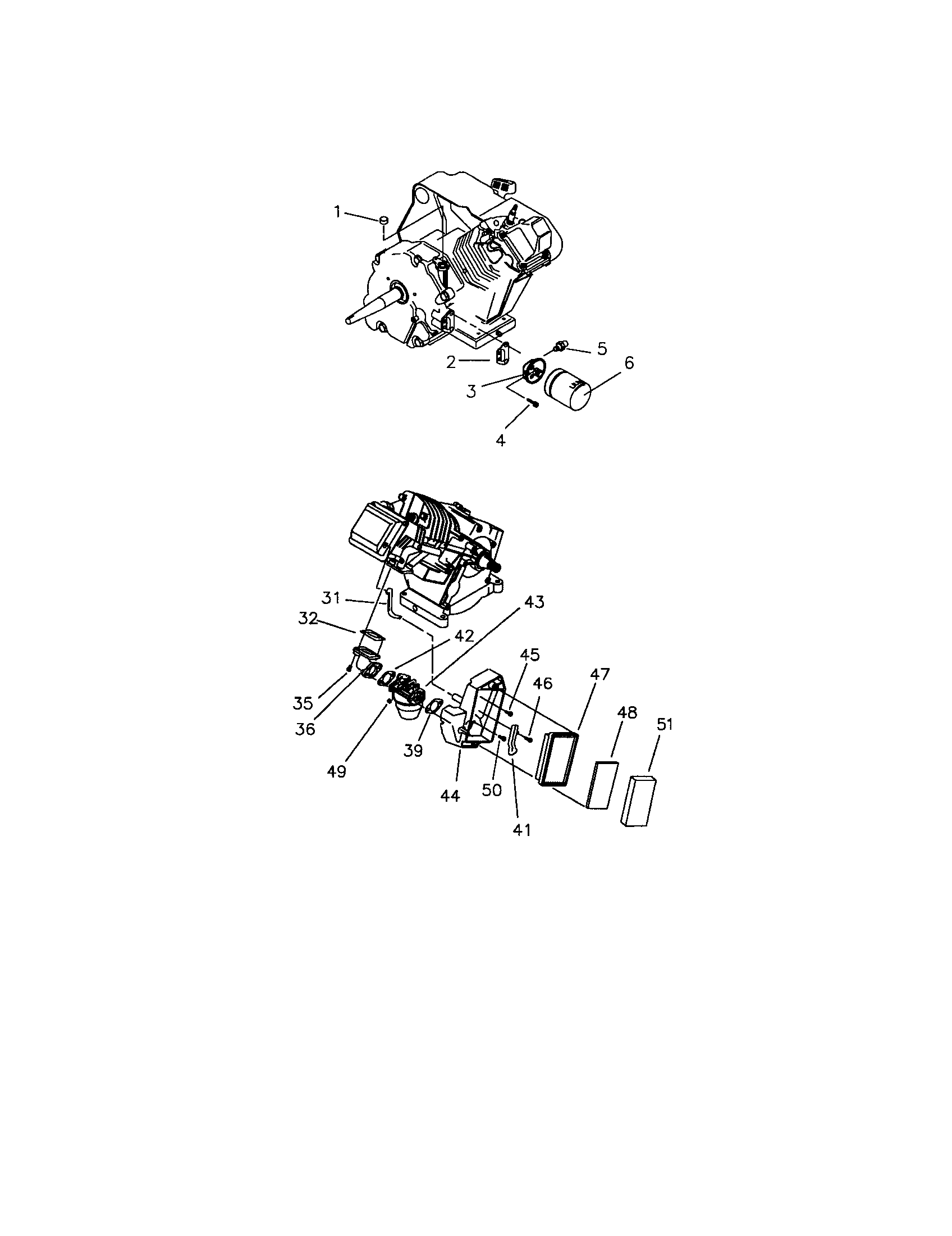 Craftsman 580327130 ehc00955 carburetor/oil switch/oil filter diagram