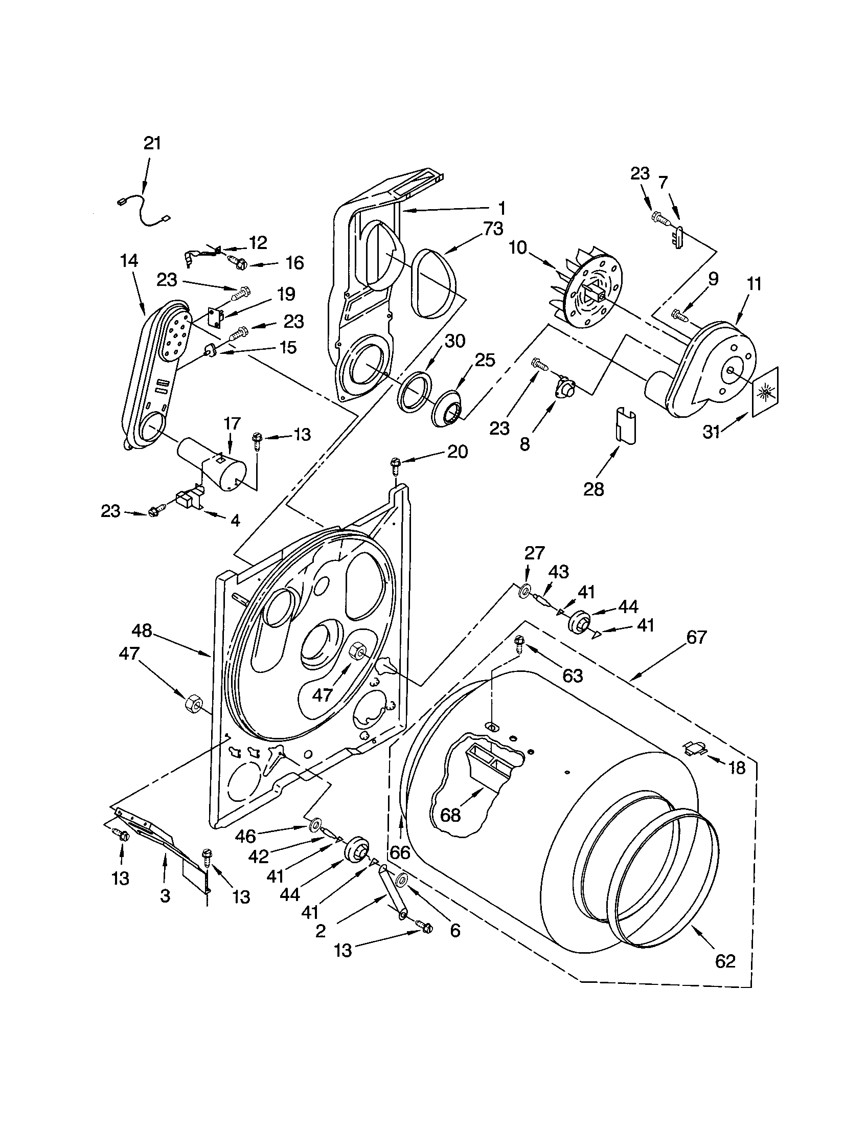 Kenmore 11070012001 bulkhead diagram