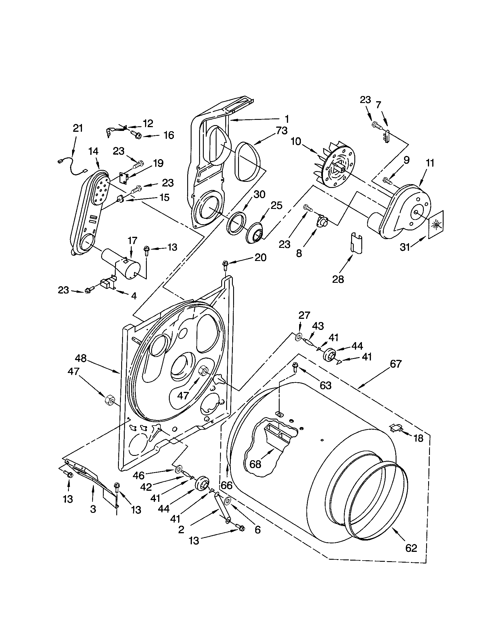 Kenmore 11070172001 bulkhead diagram