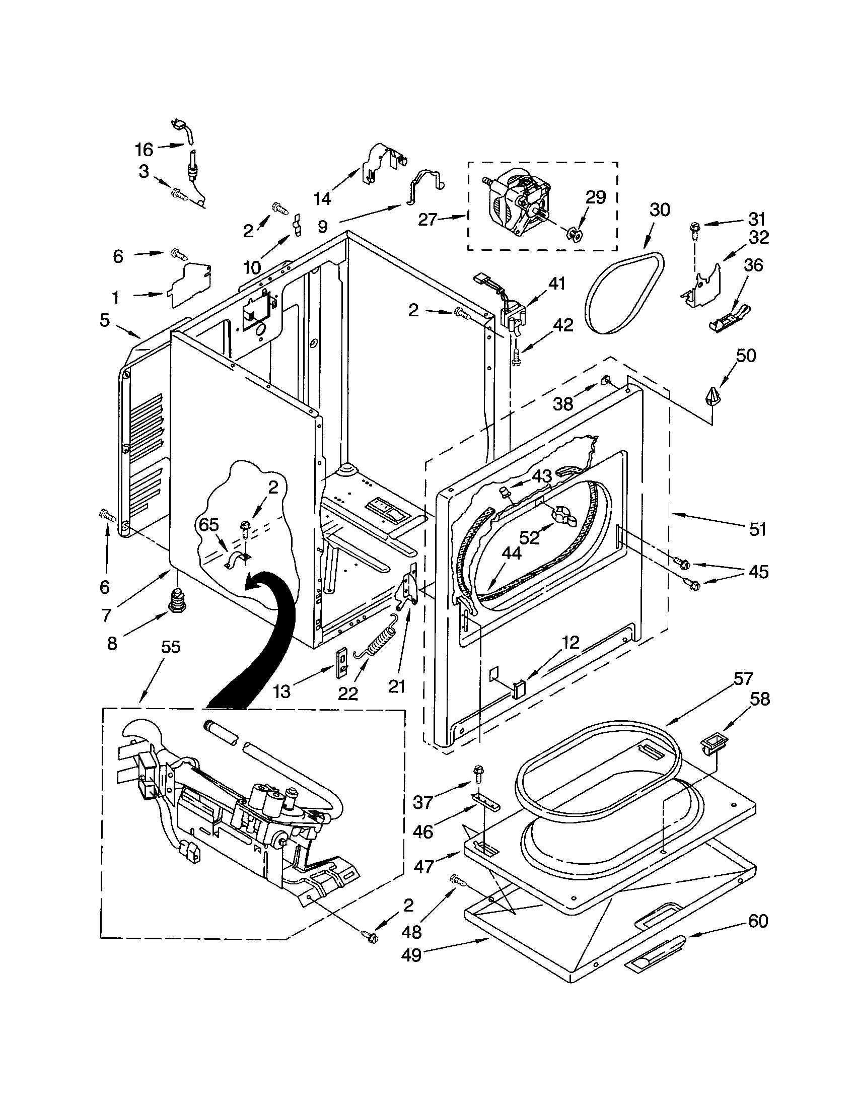 Kenmore 11072724101 cabinet diagram