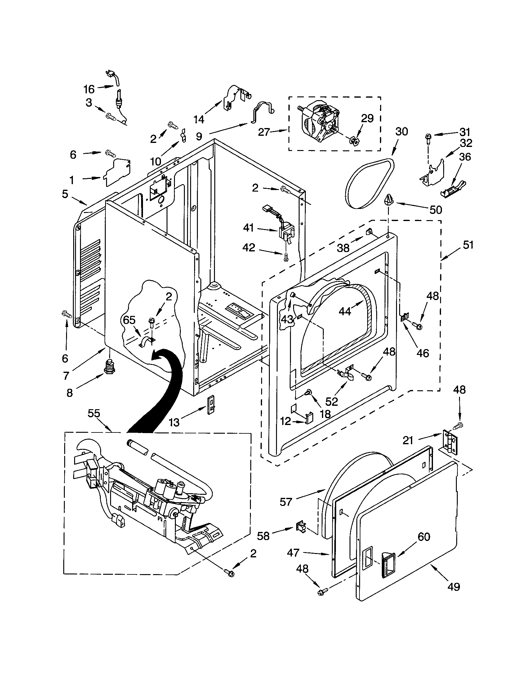 Kenmore 11072842101 cabinet diagram