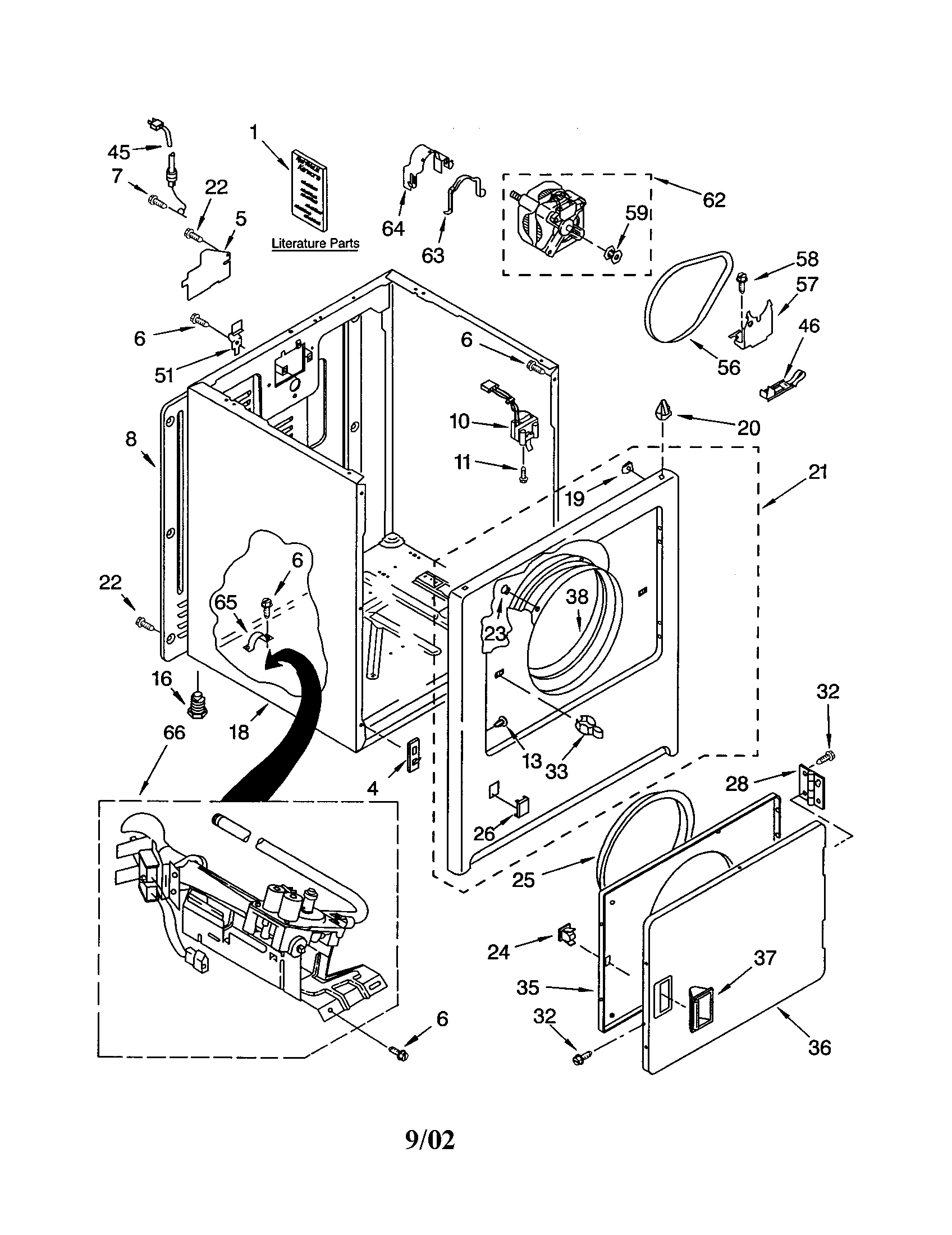 Kenmore 11072886101 cabinet diagram