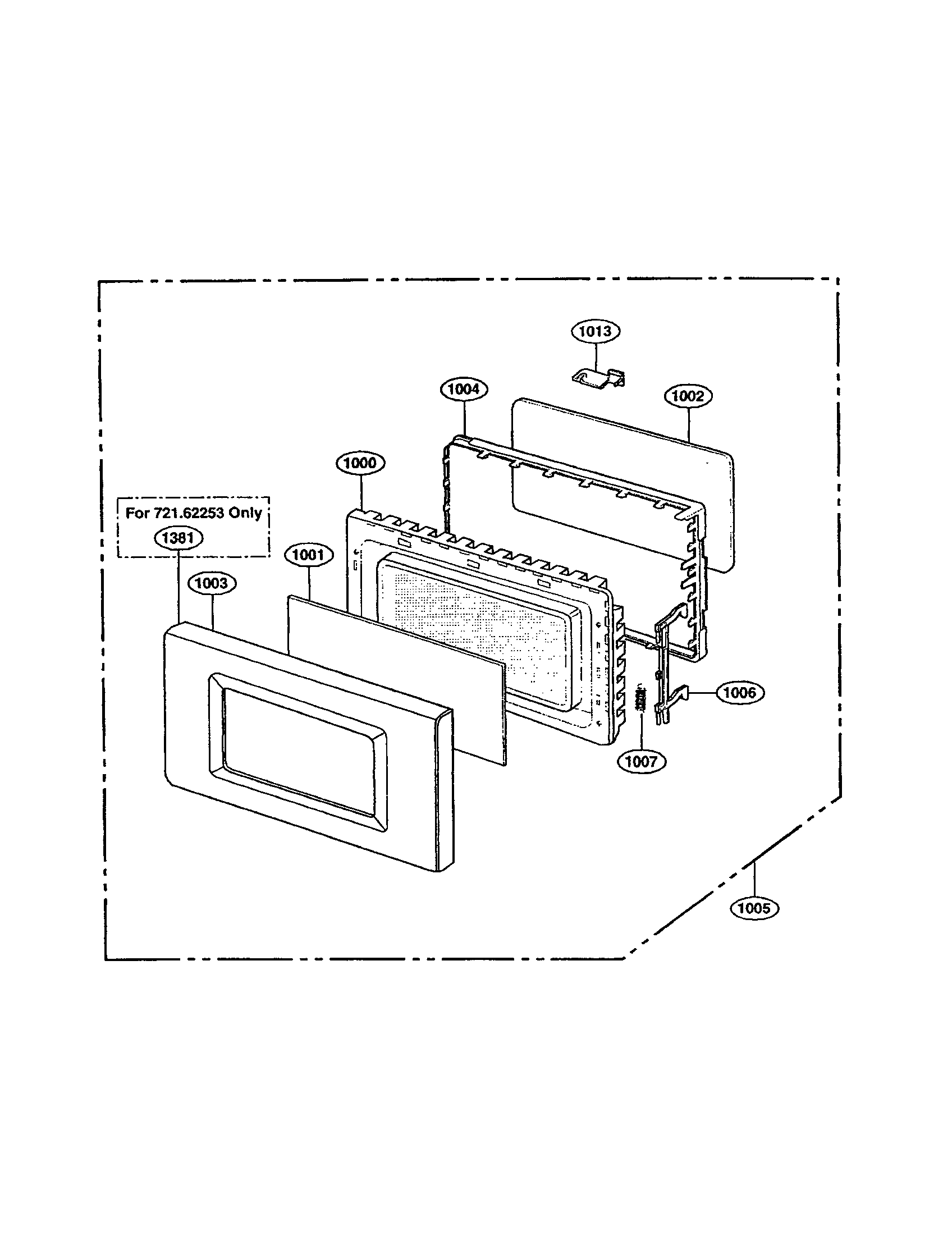 Kenmore 72162259200 door diagram