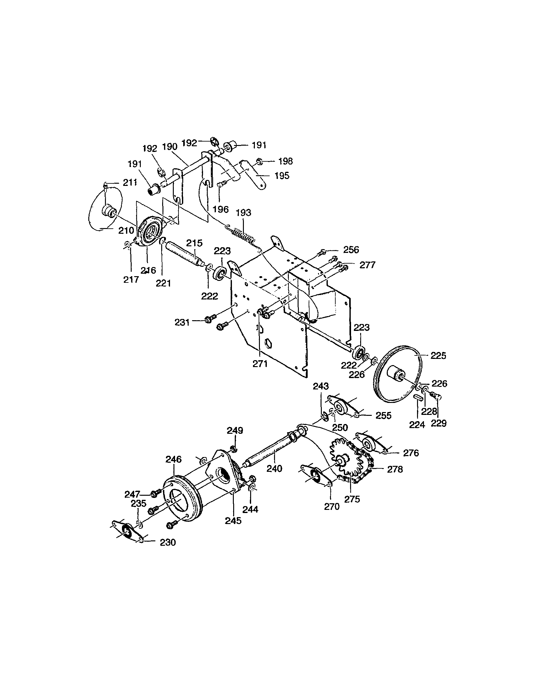 Craftsman 536881120 drive components diagram
