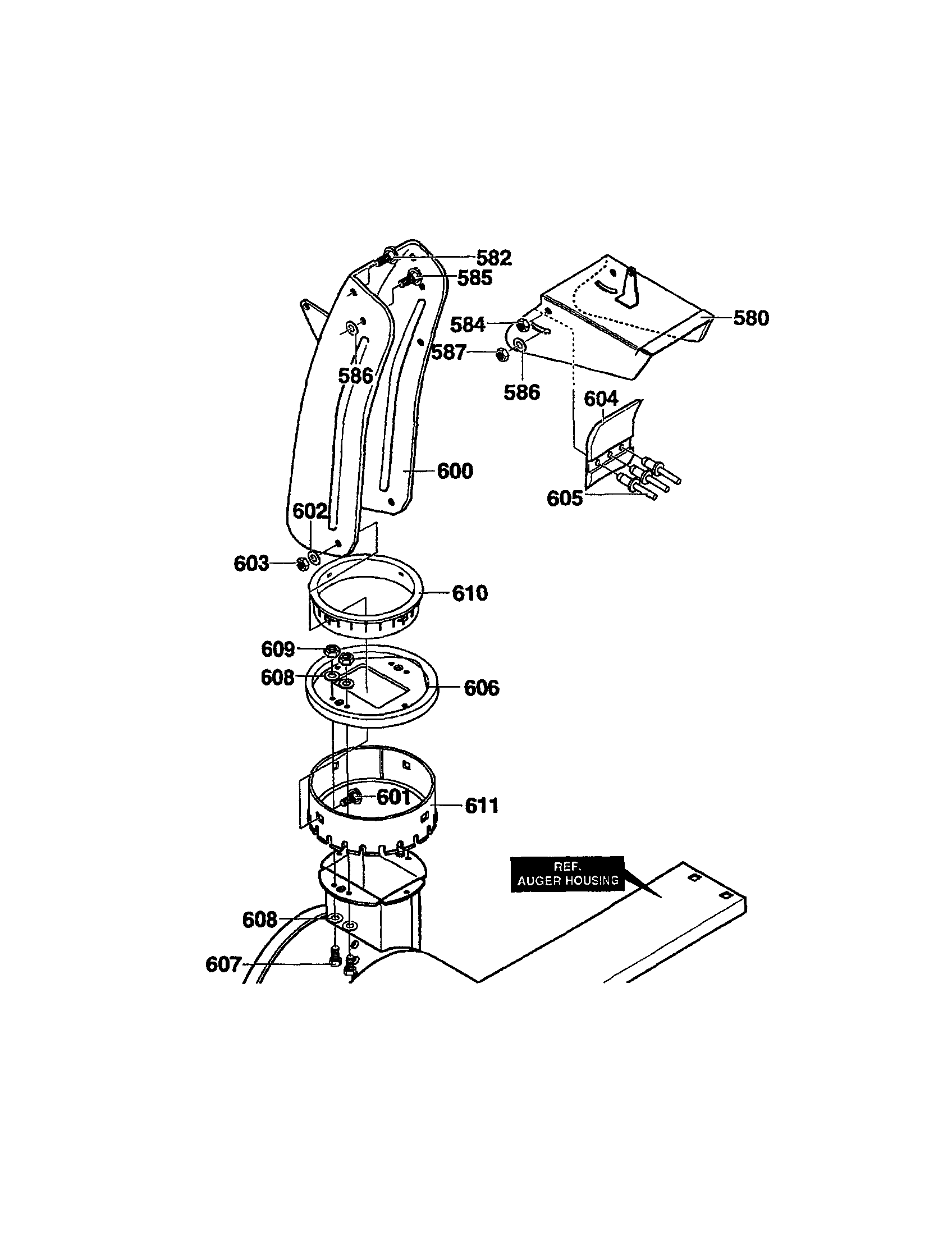 Craftsman 536881120 discharge chute diagram