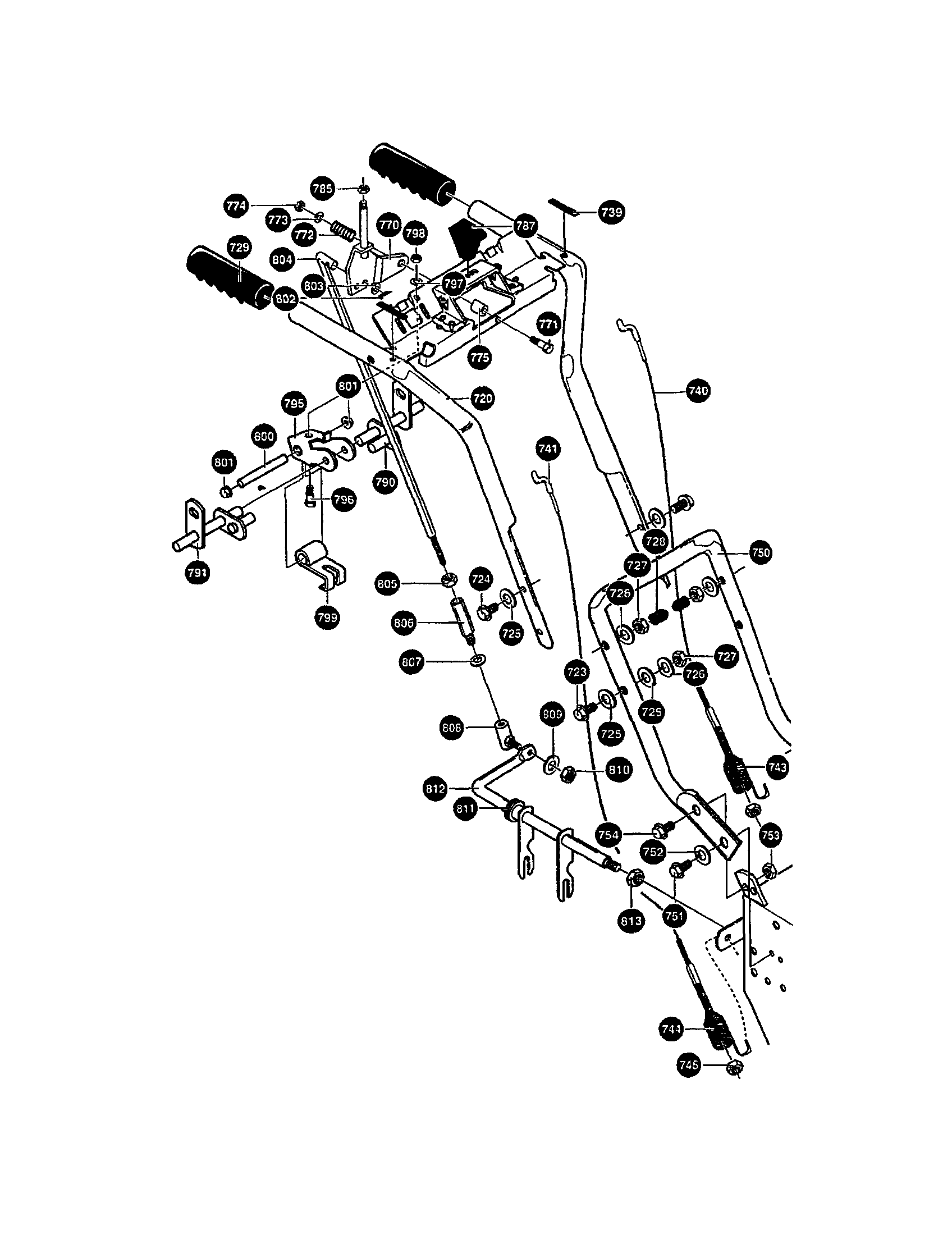 Craftsman 536881120 handle diagram