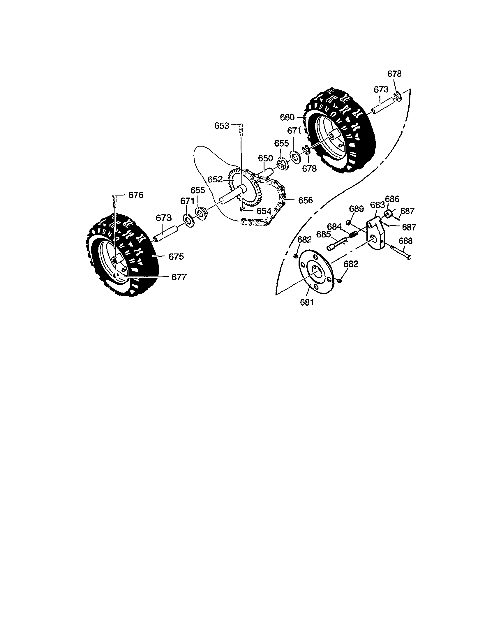 Craftsman 536881120 wheel assembly diagram