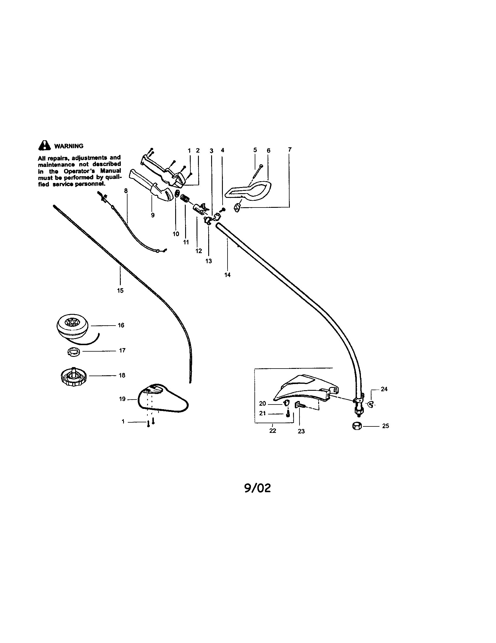 Craftsman 358796270 driveshaft/throttle housing diagram