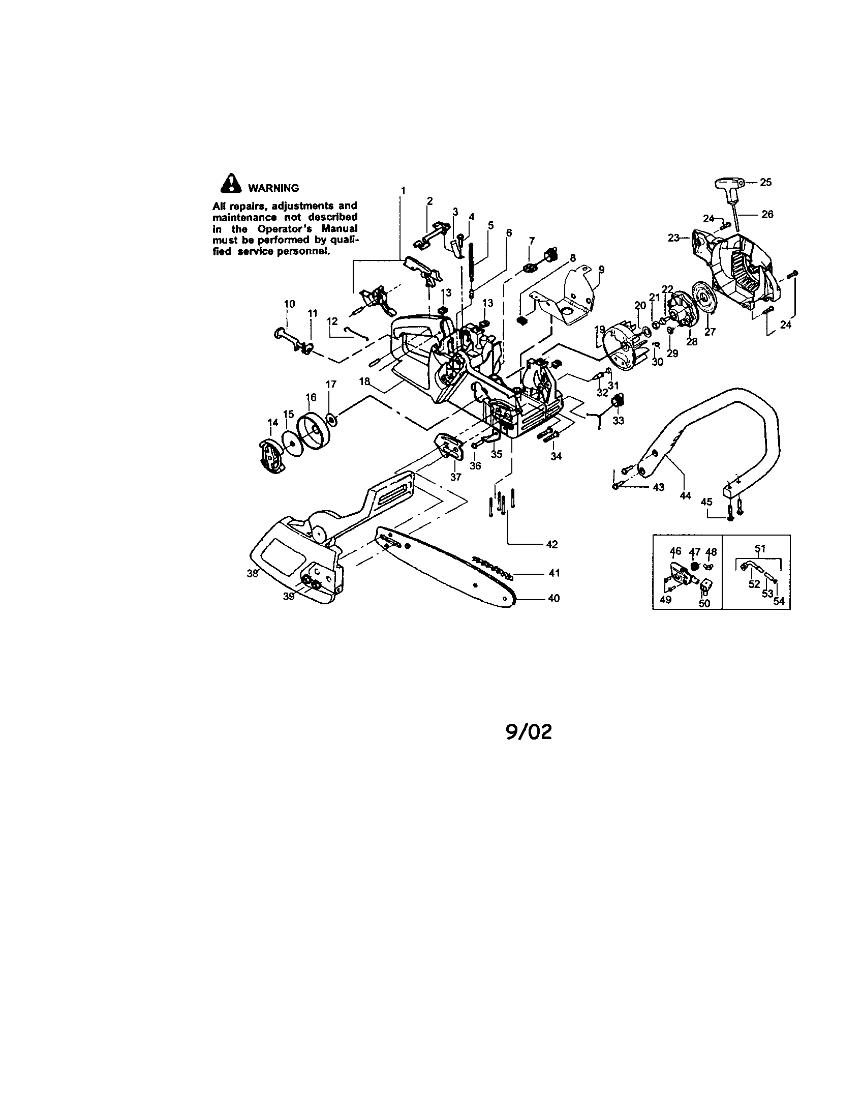 Craftsman 358350560 chassis/bar/handle diagram